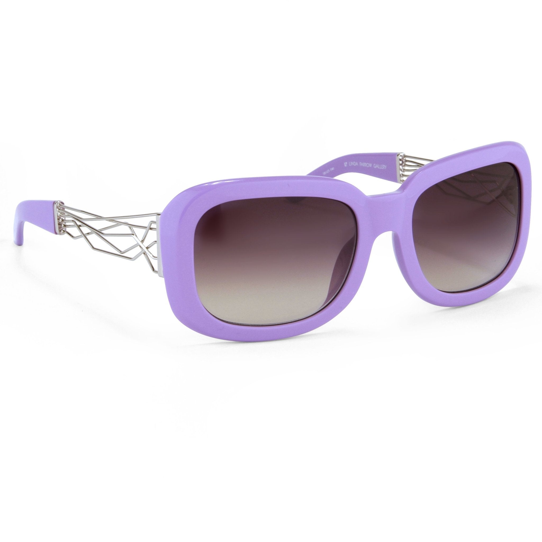 Prabal Gurung Sunglasses Women's Rectangle Purple Acetate CAT2 Grey Gradient Lenses PG13C4SUN - Watches & Crystals