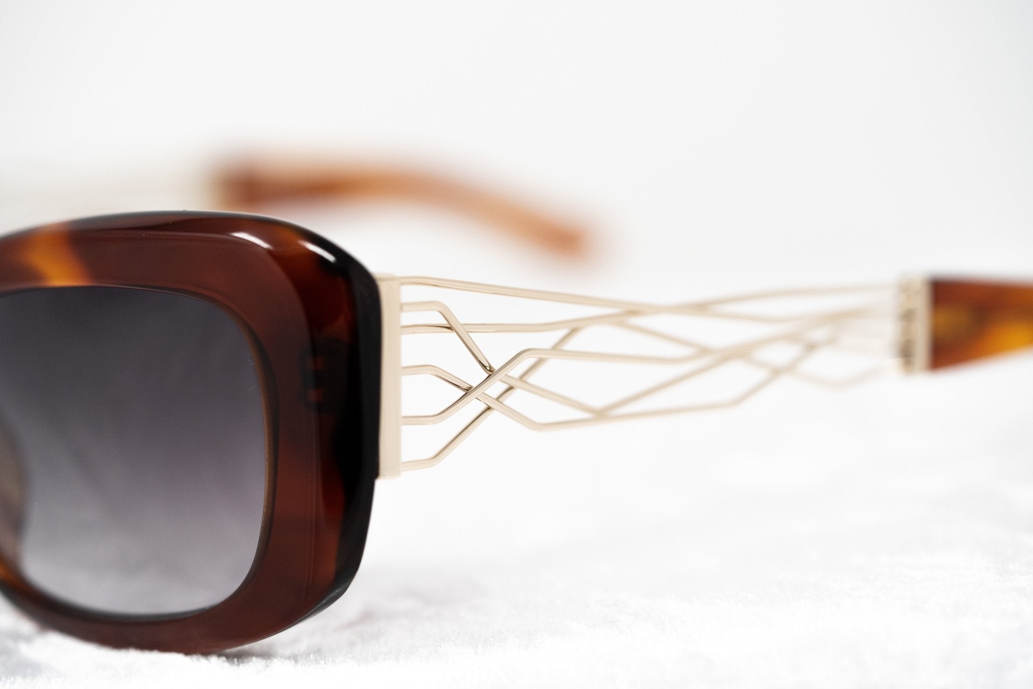 Prabal Gurung Sunglasses Rectangle Tortoise Shell and Grey-GR8 Sunglasses