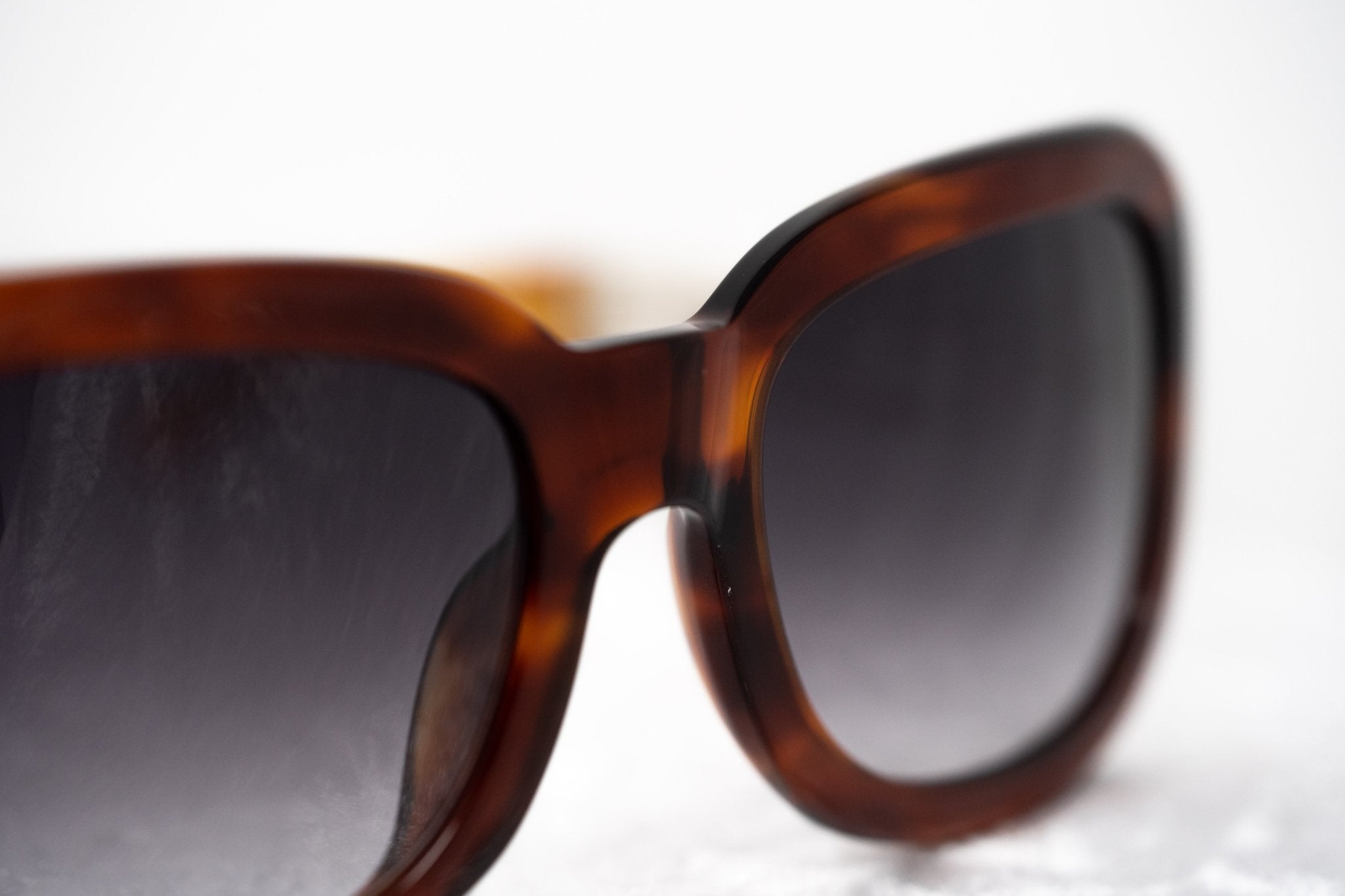 Prabal Gurung Sunglasses Rectangle Tortoise Shell Acetate and Grey-GR8 Sunglasses