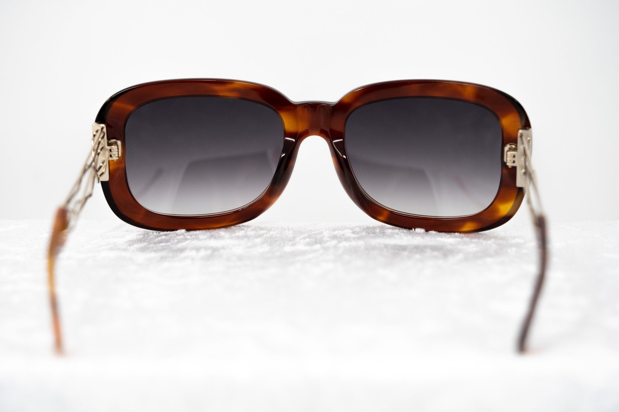 Prabal Gurung Sunglasses Rectangle Tortoise Shell Acetate and Grey-GR8 Sunglasses