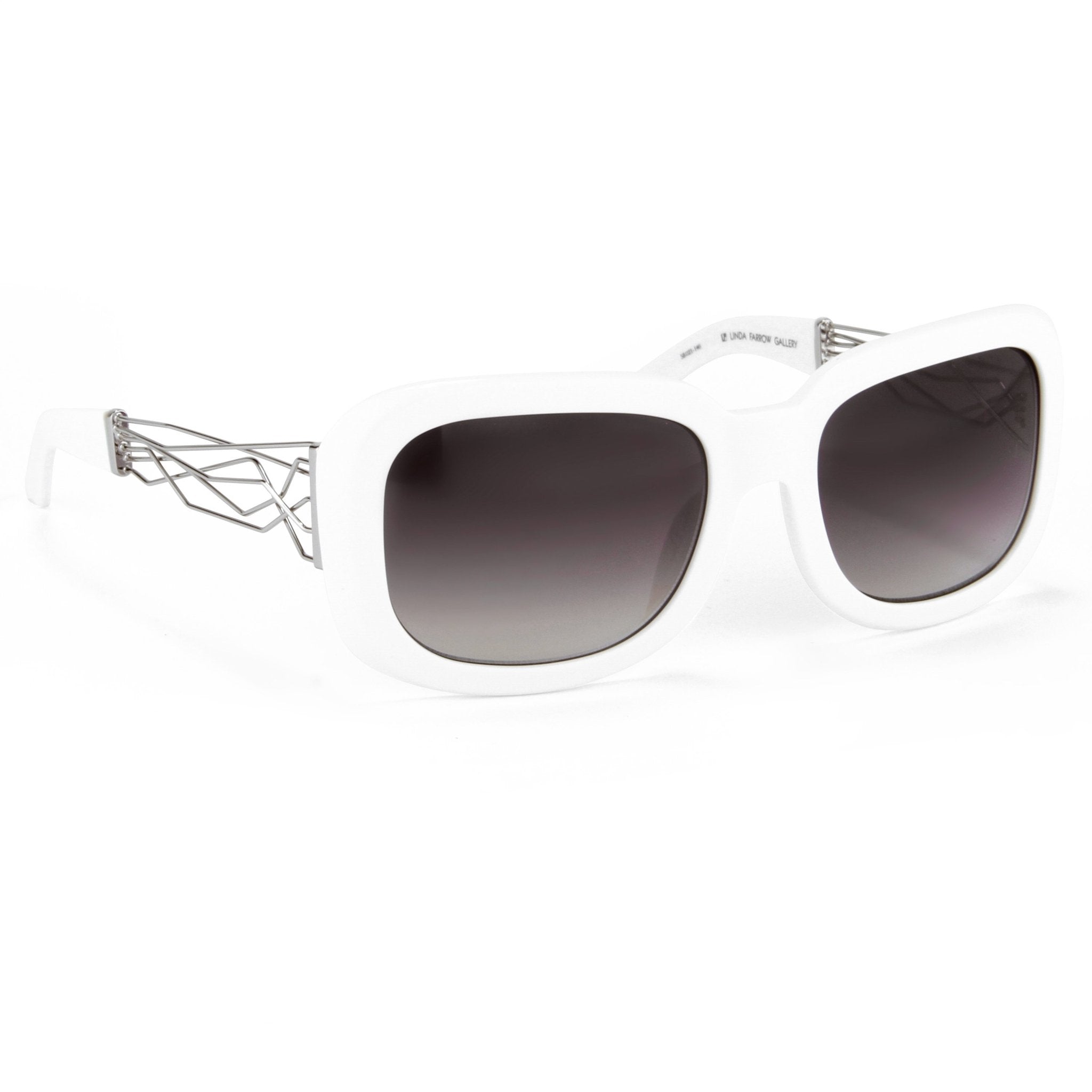 Prabal Gurung Sunglasses Rectangle White and Grey-GR8 Sunglasses