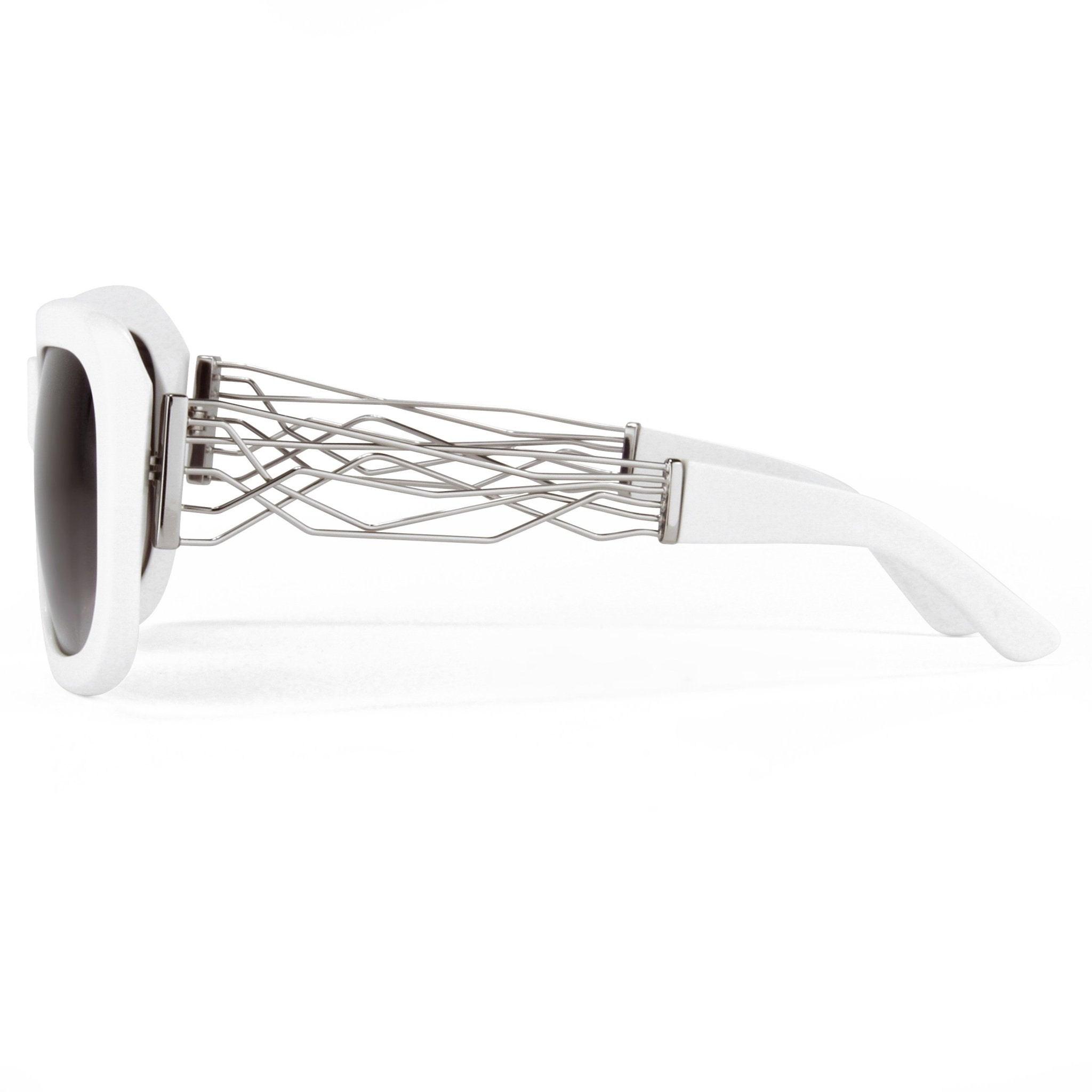 Prabal Gurung Sunglasses Rectangle White and Grey-GR8 Sunglasses
