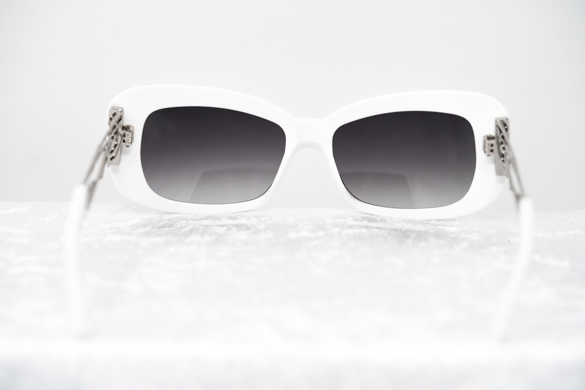 Prabal Gurung Sunglasses Rectangle White and Grey-GR8 Sunglasses