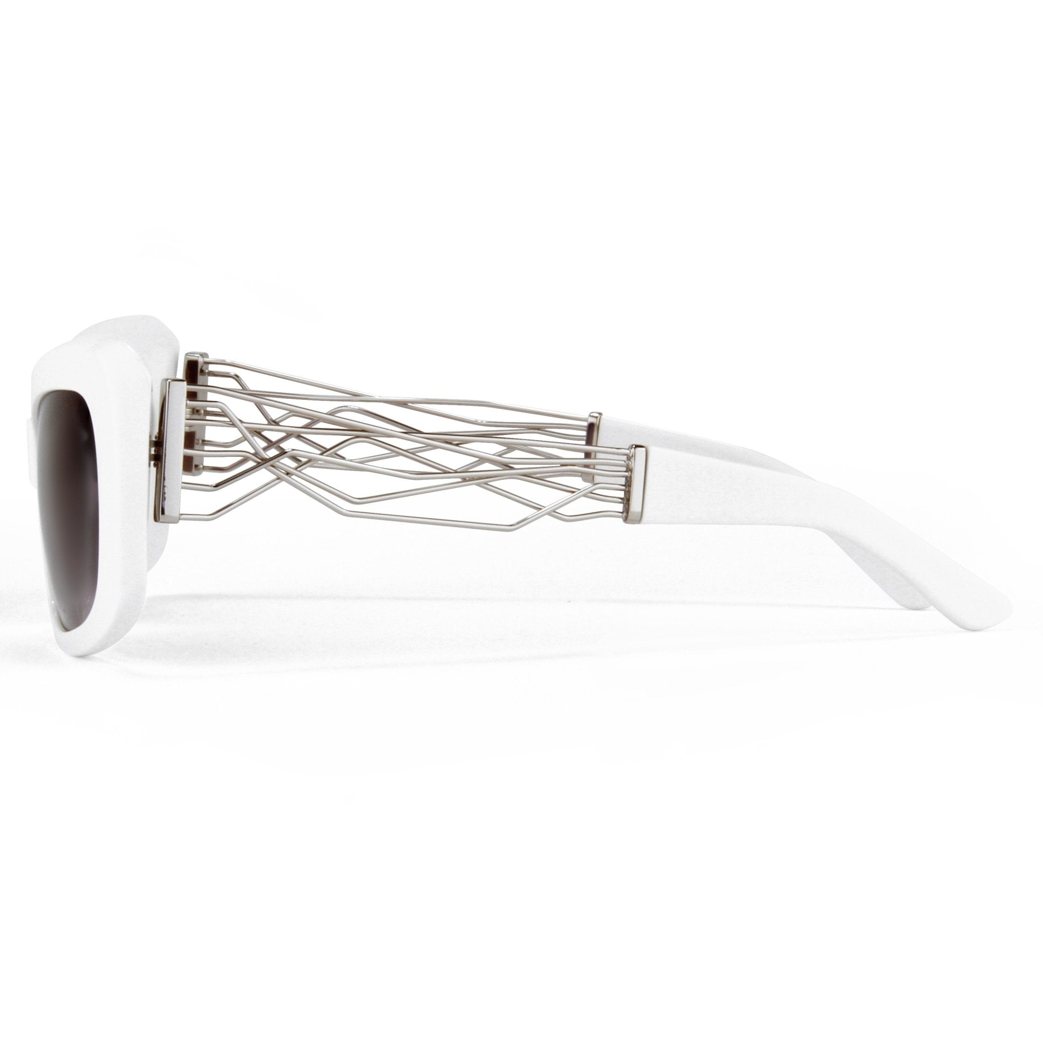 Prabal Gurung Sunglasses Rectangle White and Grey-GR8 Sunglasses