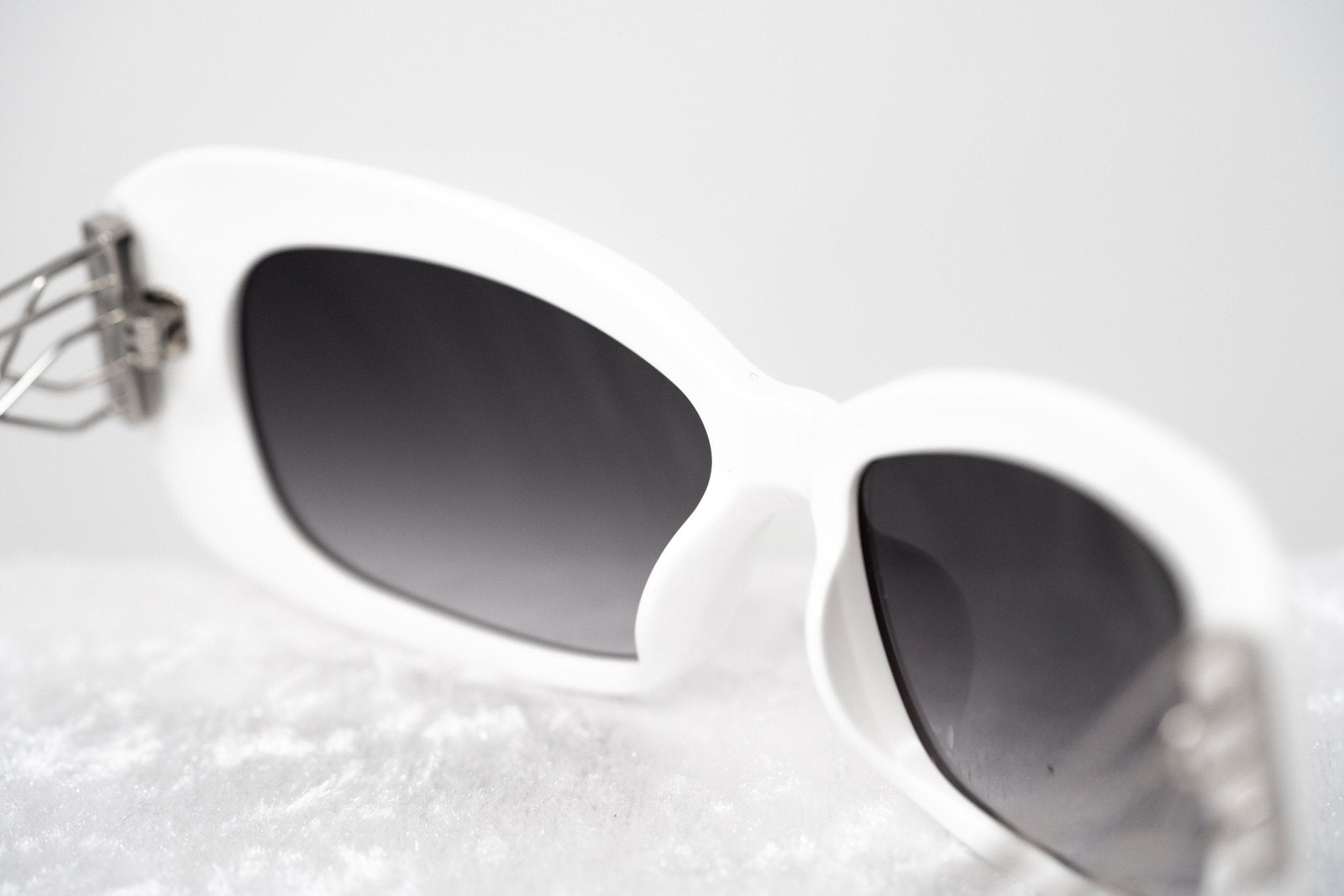 Prabal Gurung Sunglasses Rectangle White and Grey-GR8 Sunglasses