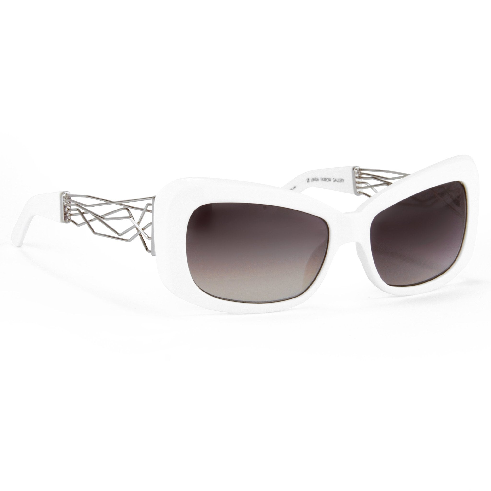 Prabal Gurung Sunglasses Rectangle White and Grey-GR8 Sunglasses
