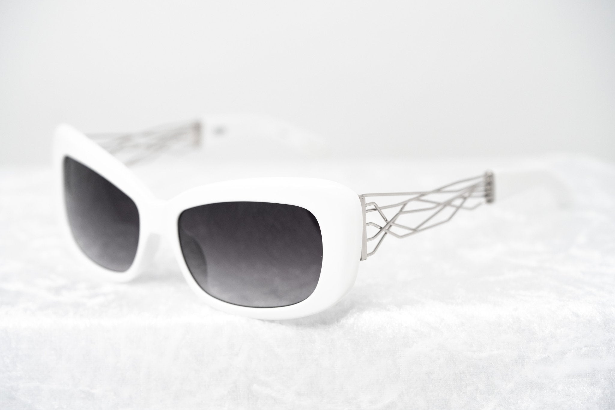 Prabal Gurung Sunglasses Rectangle White and Grey-GR8 Sunglasses