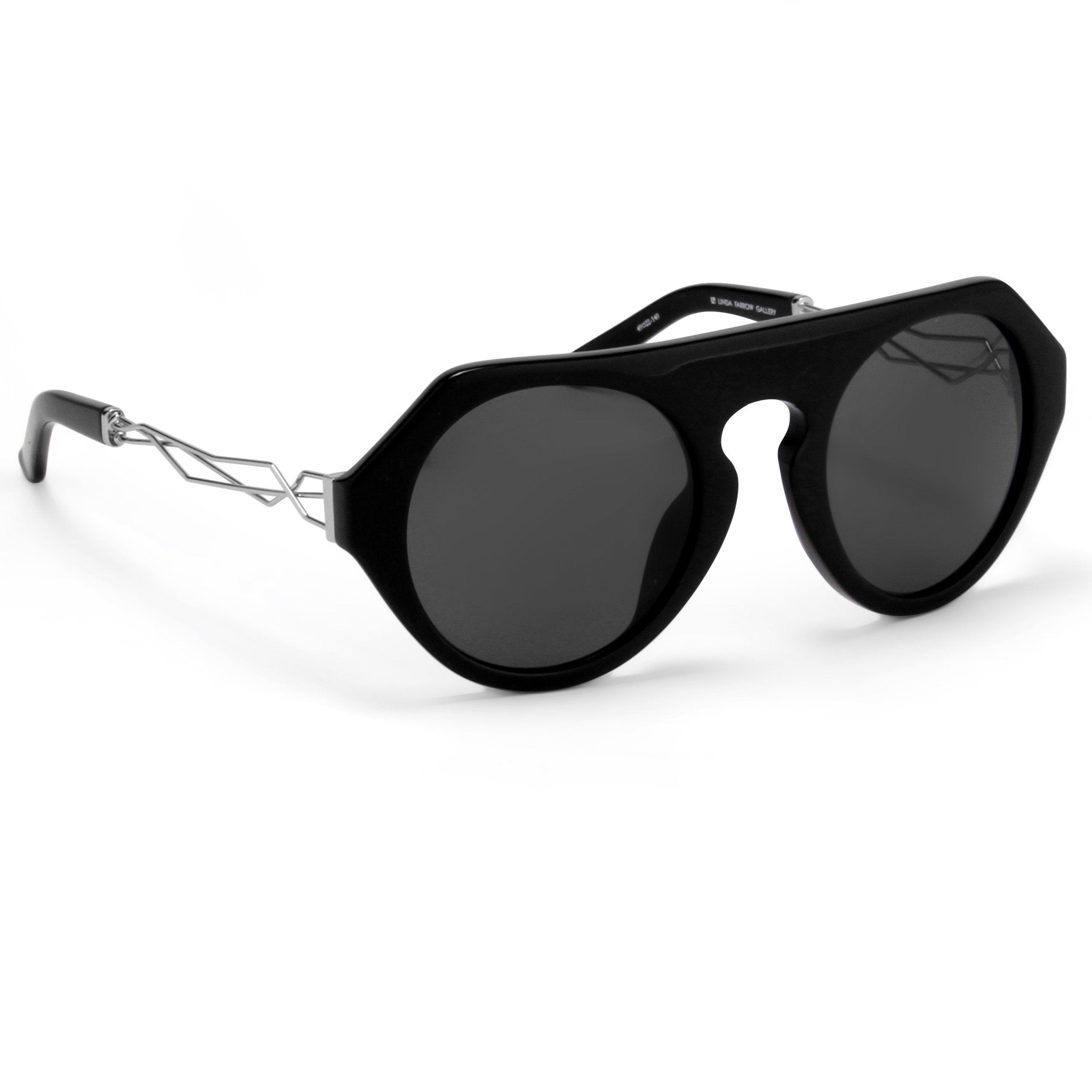 Prabal Gurung Sunglasses Round Black and Grey-GR8 Sunglasses