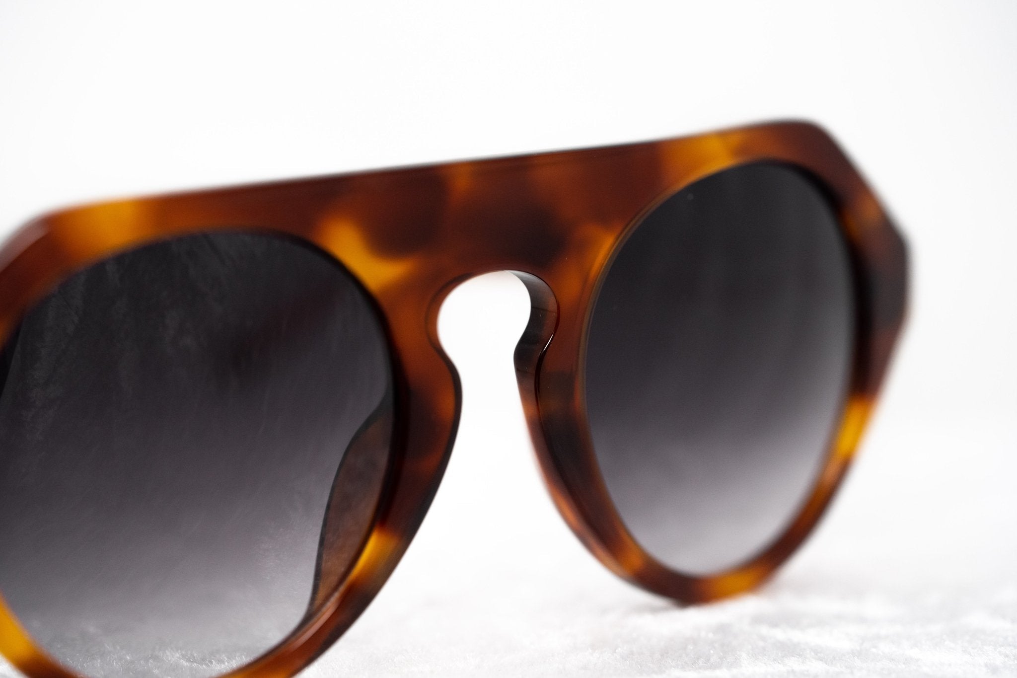 Prabal Gurung Sunglasses Round Tortoise Shell and Grey PG15C2SUN-GR8 Sunglasses