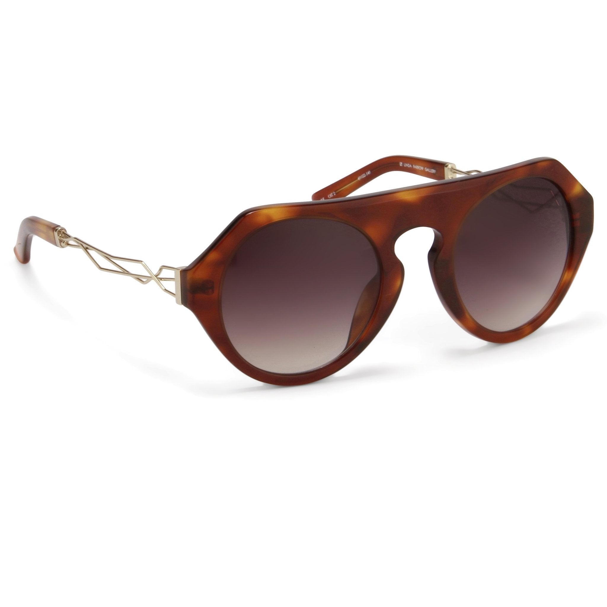 Prabal Gurung Sunglasses Round Tortoise Shell and Grey PG15C2SUN-GR8 Sunglasses