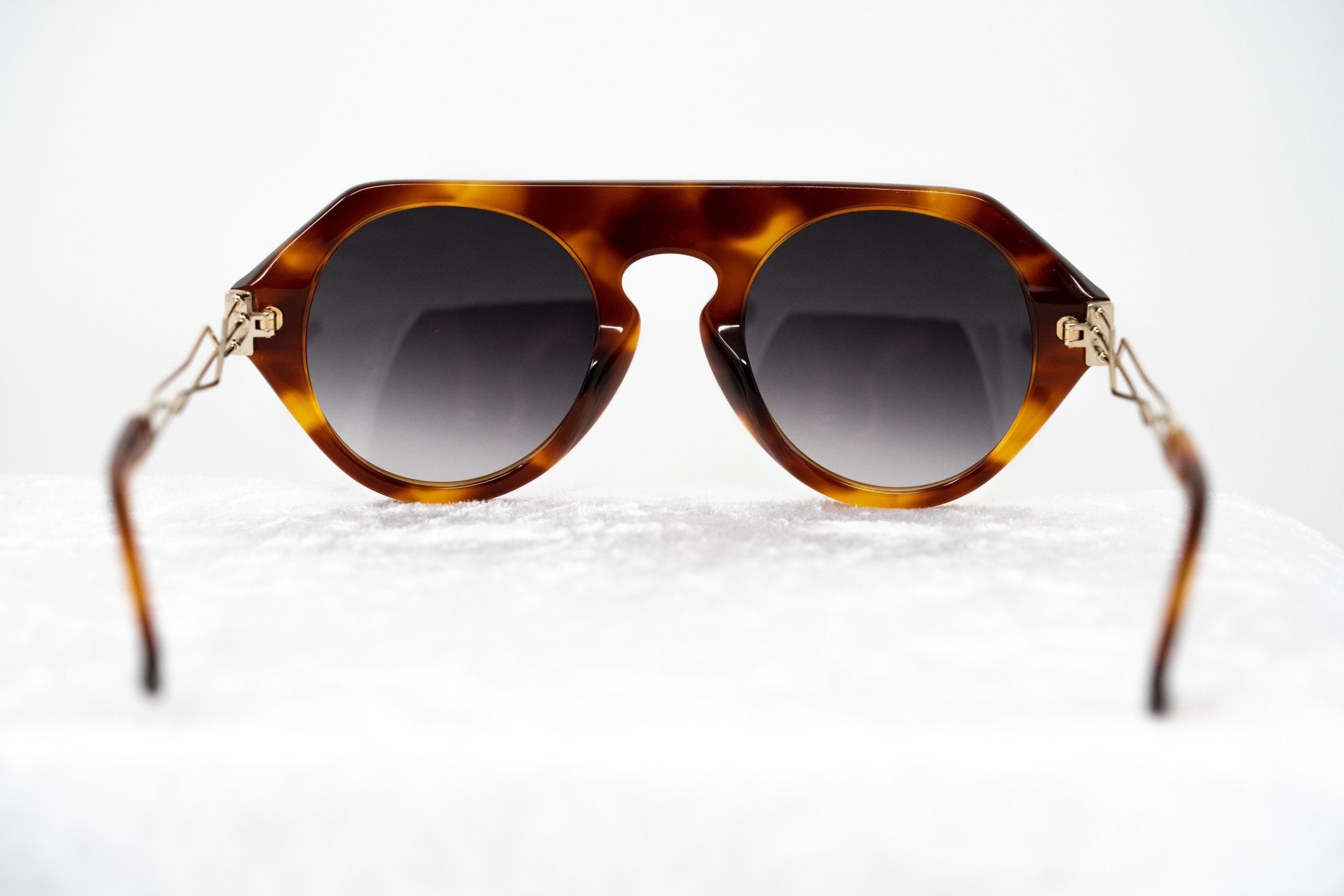 Prabal Gurung Sunglasses Round Tortoise Shell and Grey PG15C2SUN-GR8 Sunglasses