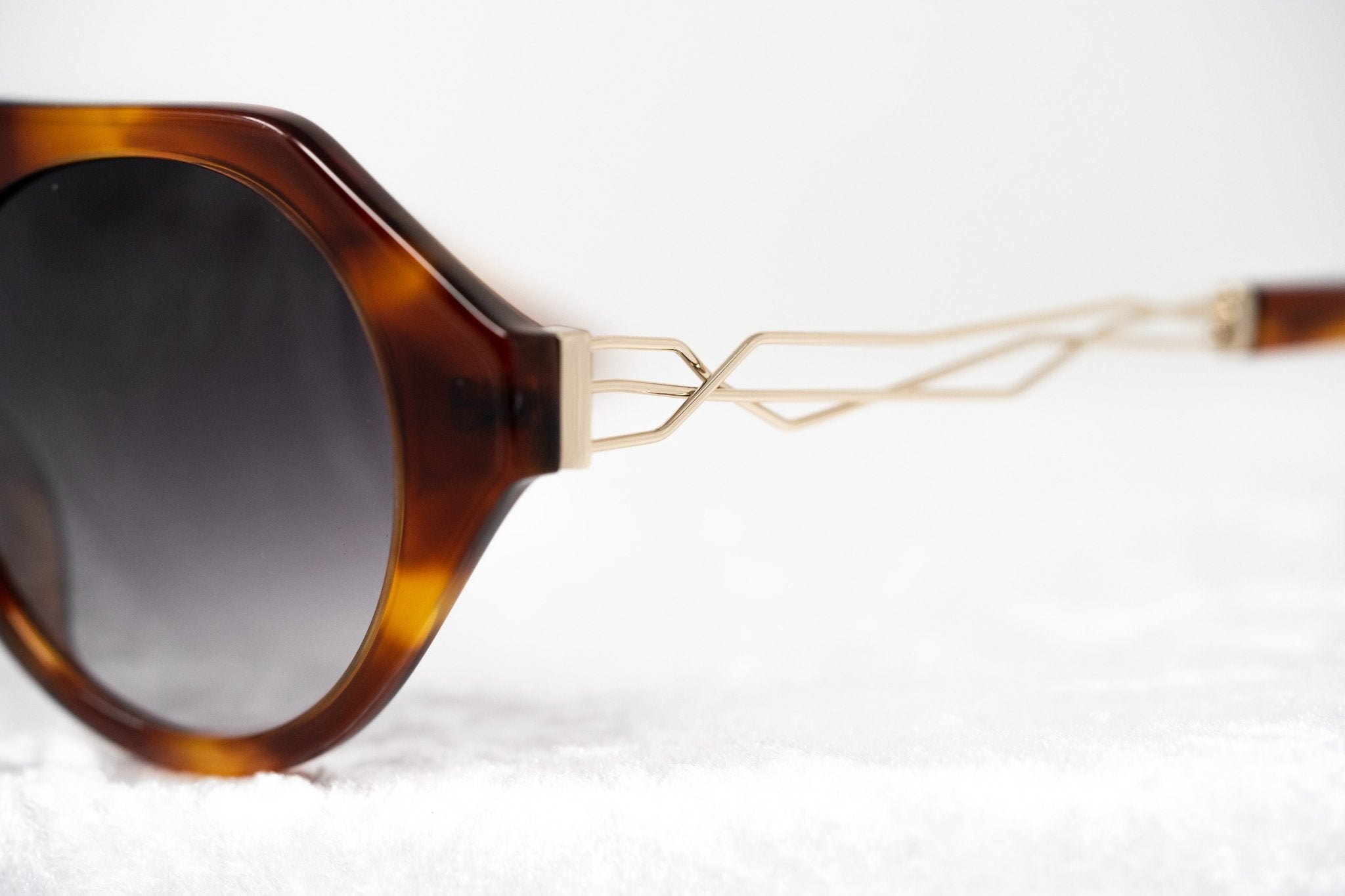 Prabal Gurung Sunglasses Round Tortoise Shell and Grey PG15C2SUN-GR8 Sunglasses