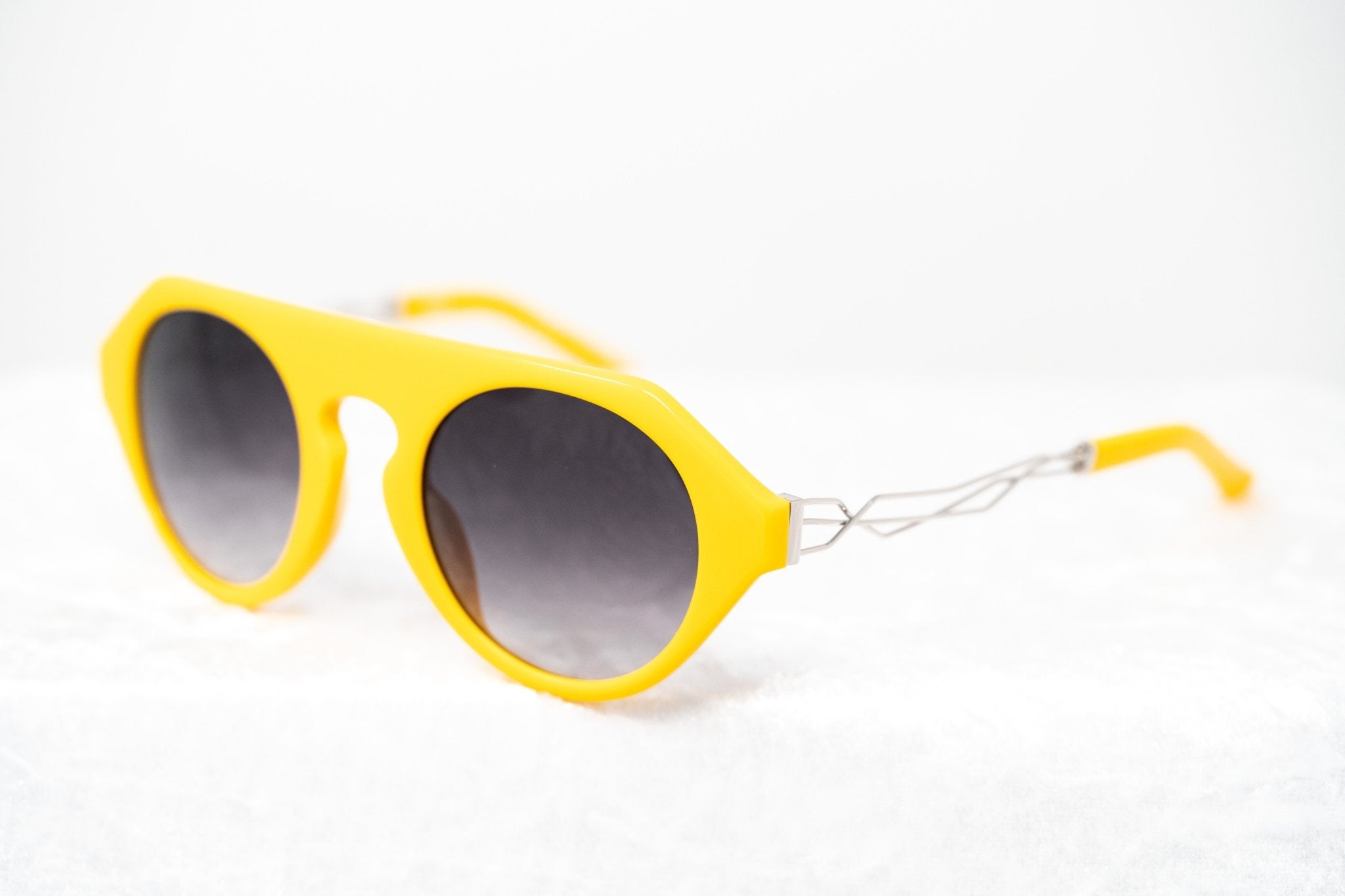 Prabal Gurung Sunglasses Round Yellow and Grey-GR8 Sunglasses