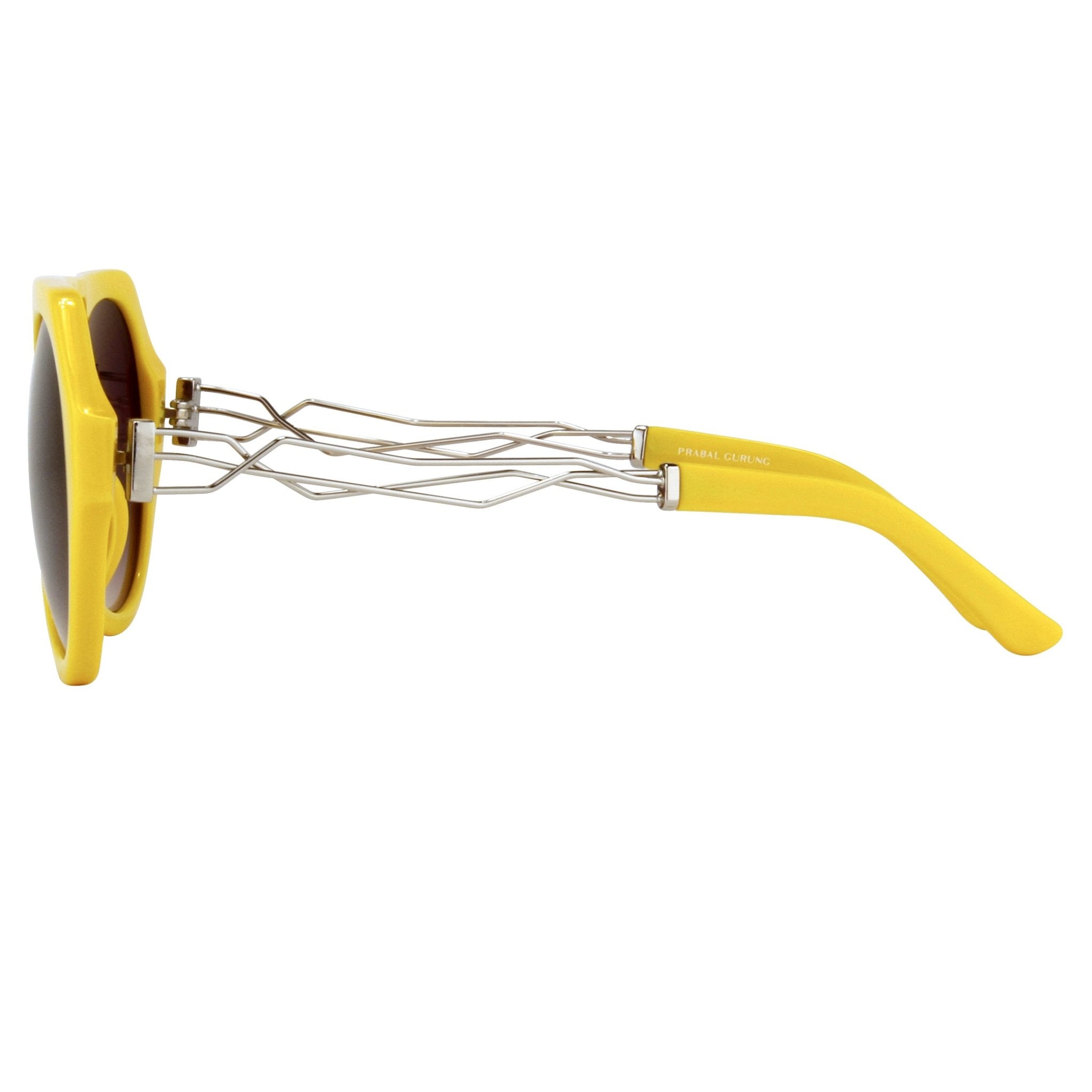 Prabal Gurung Sunglasses Round Yellow and Grey-GR8 Sunglasses