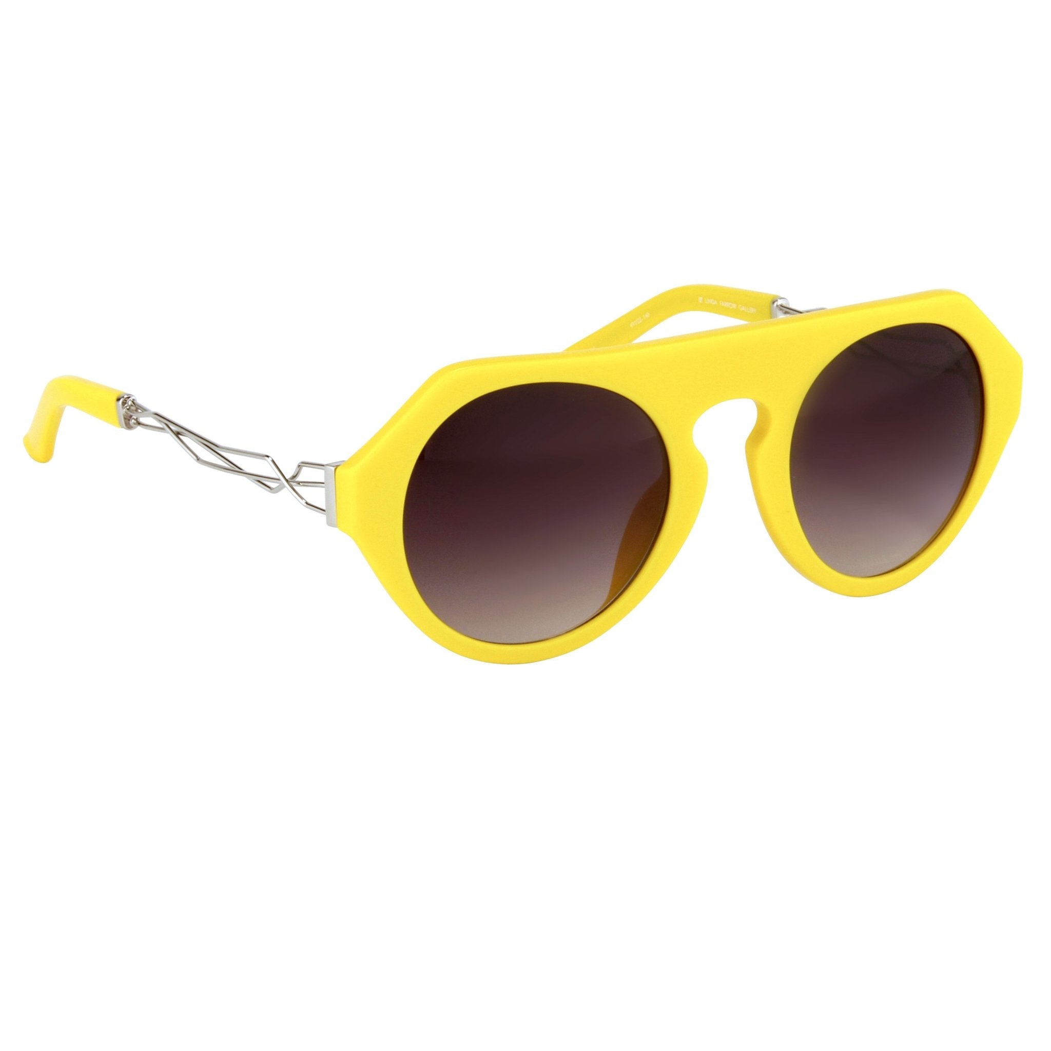 Prabal Gurung Sunglasses Round Yellow and Grey-GR8 Sunglasses