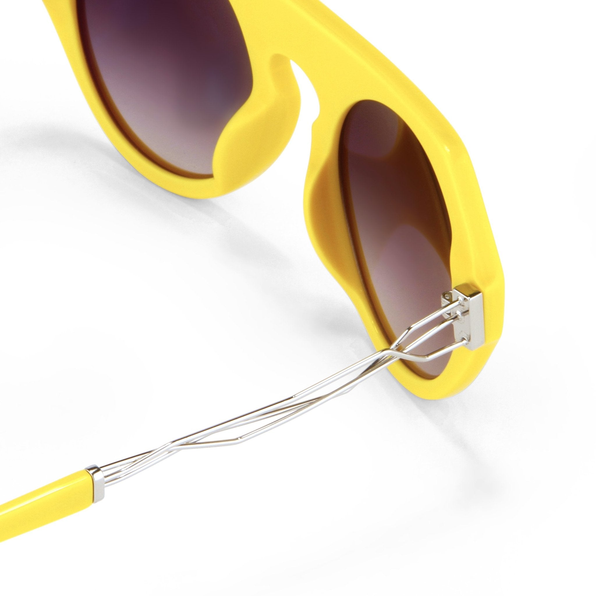 Prabal Gurung Sunglasses Round Yellow and Grey-GR8 Sunglasses