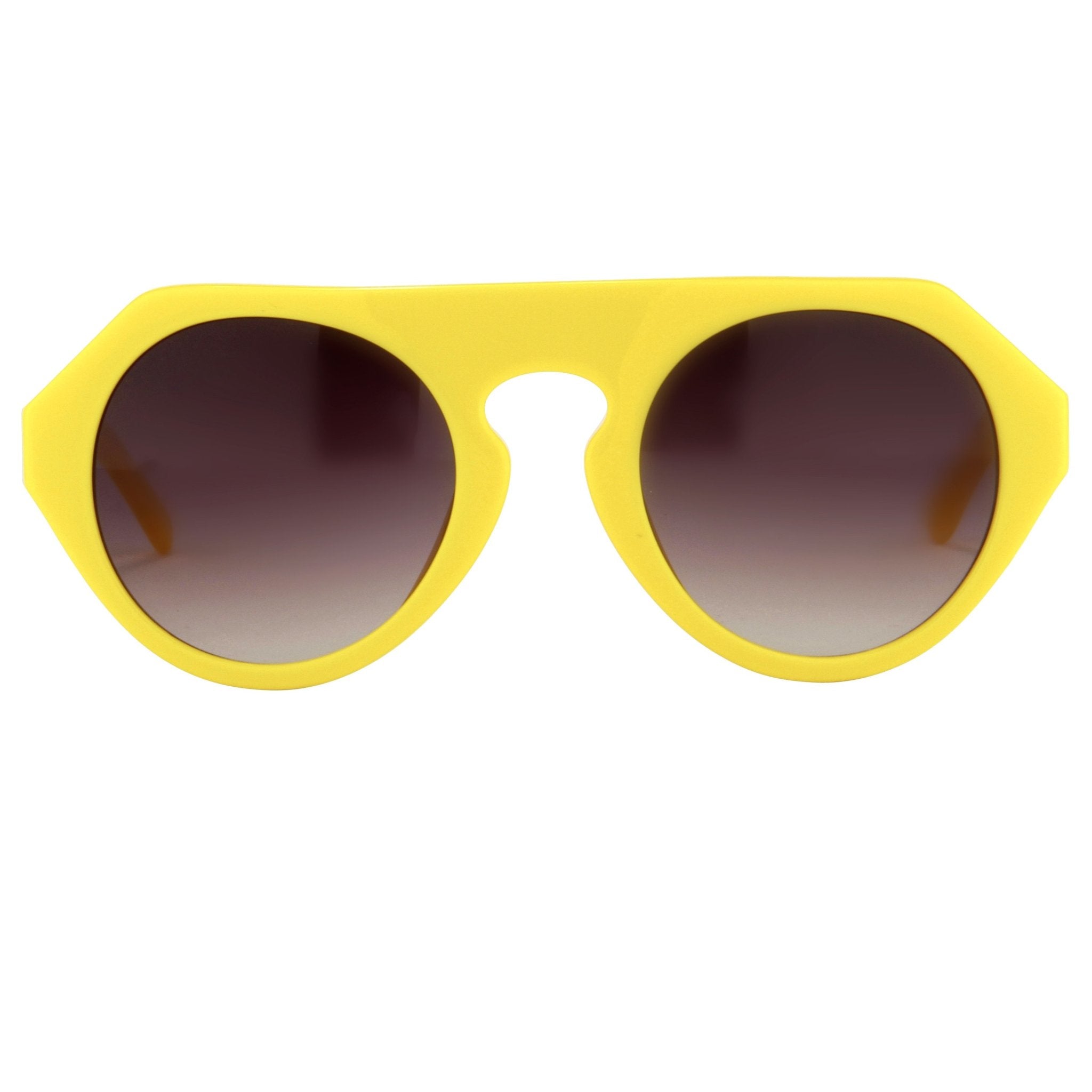 Prabal Gurung Sunglasses Round Yellow and Grey-GR8 Sunglasses