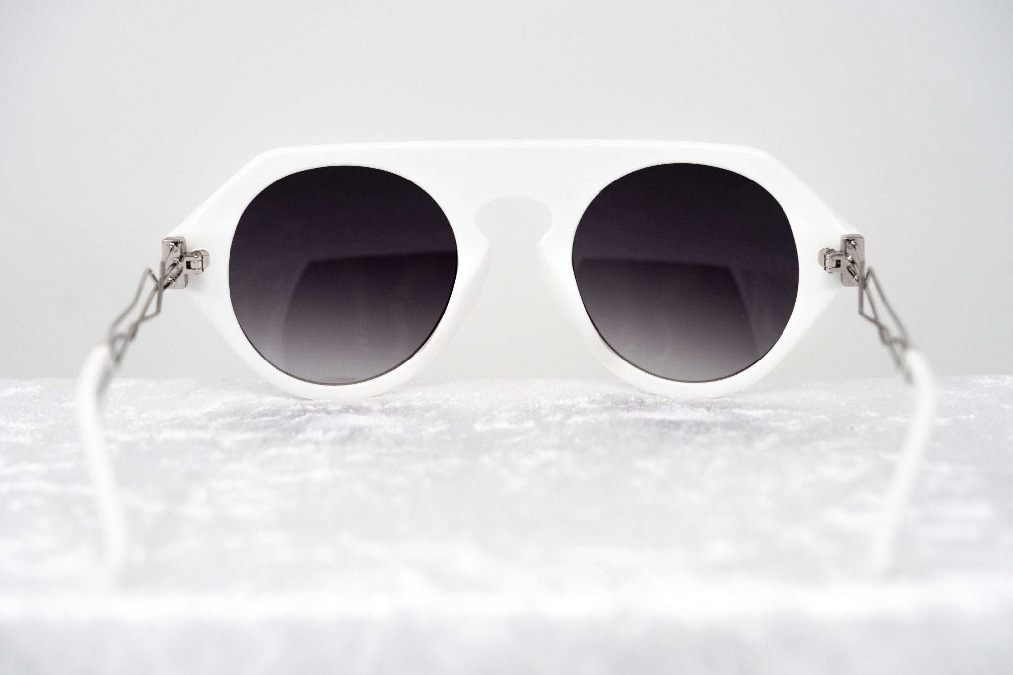 Prabal Gurung Sunglasses Round White and Grey-GR8 Sunglasses