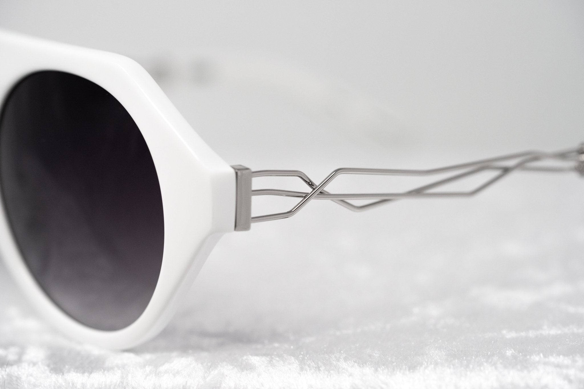 Prabal Gurung Sunglasses Round White and Grey-GR8 Sunglasses