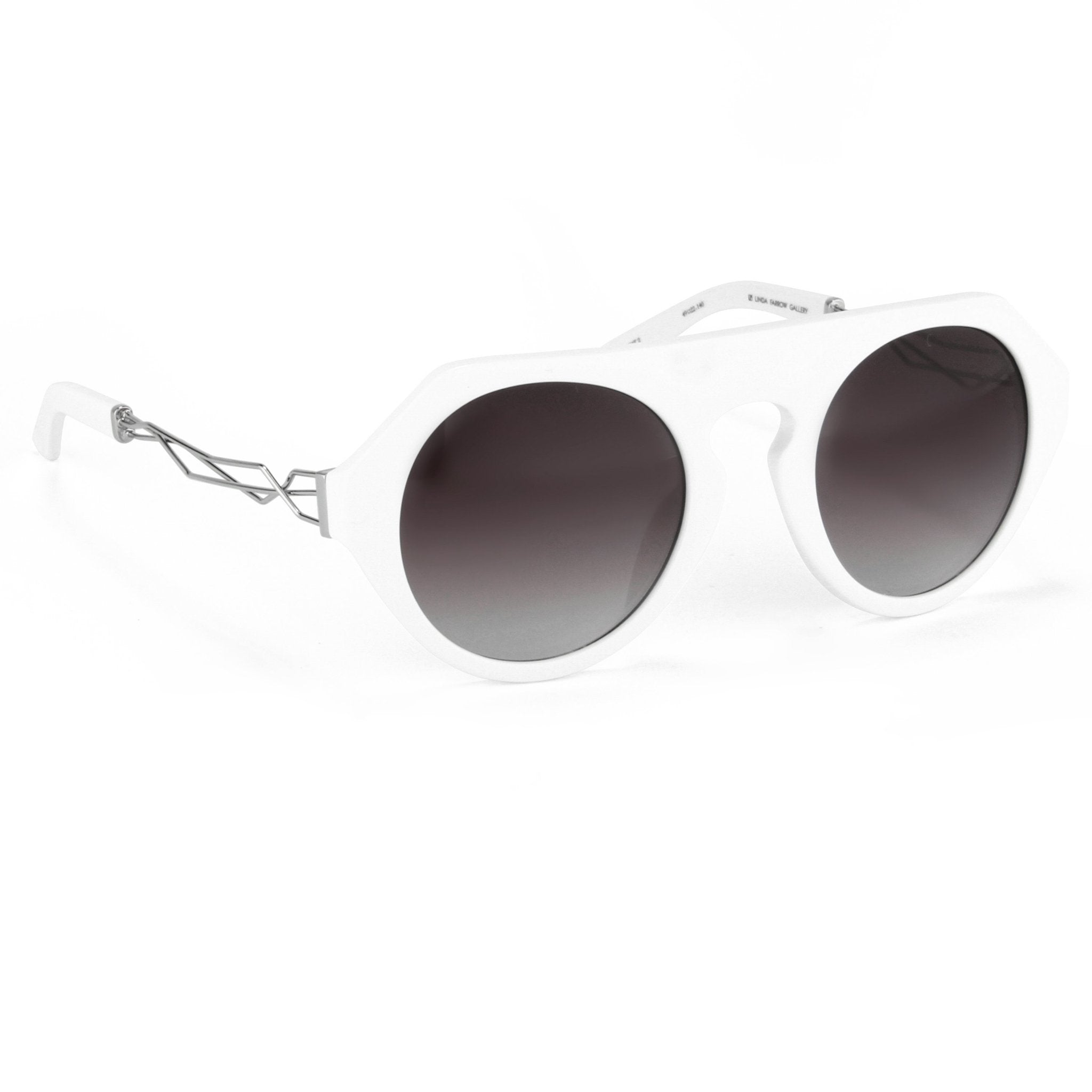 Prabal Gurung Sunglasses Round White and Grey-GR8 Sunglasses