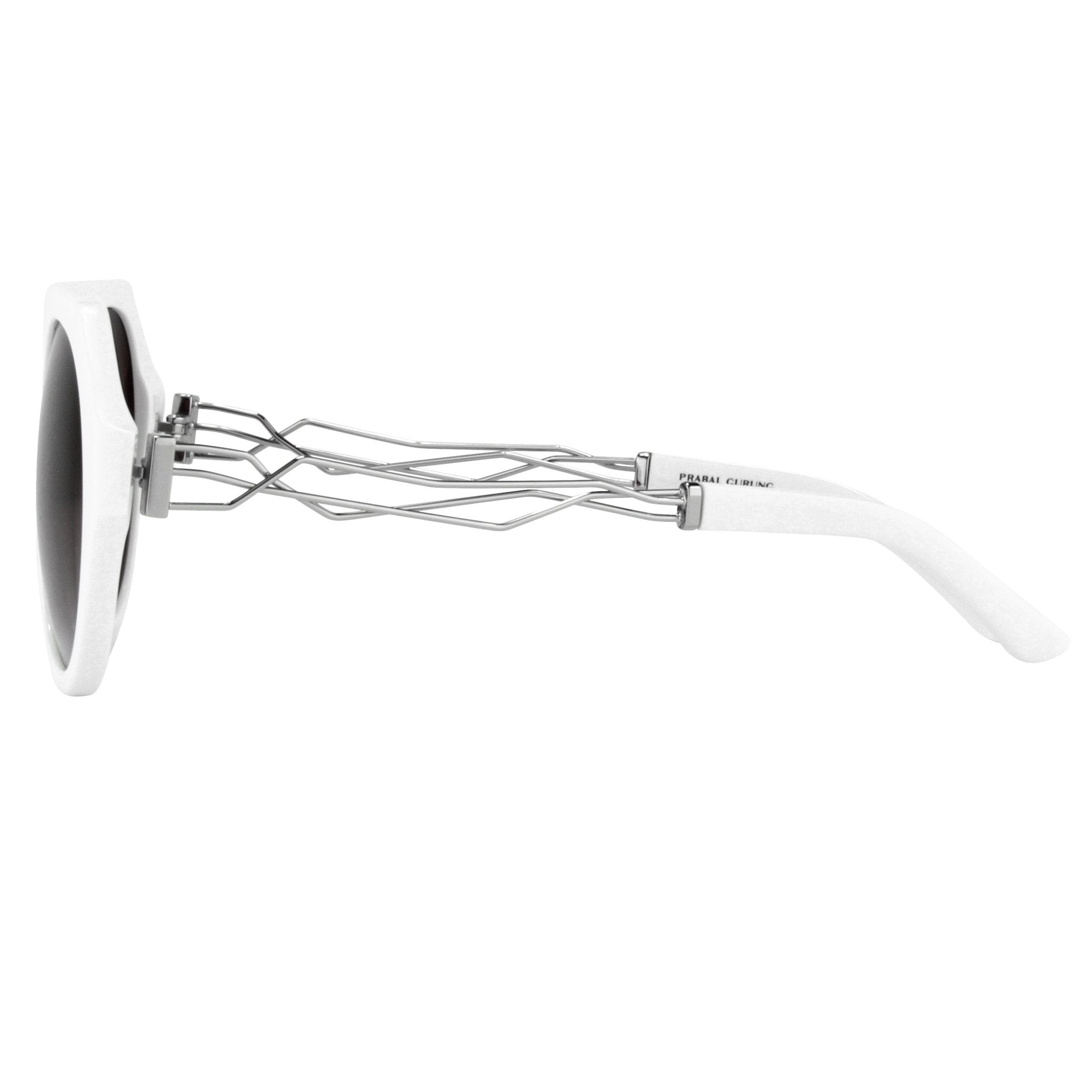 Prabal Gurung Sunglasses Round White and Grey-GR8 Sunglasses