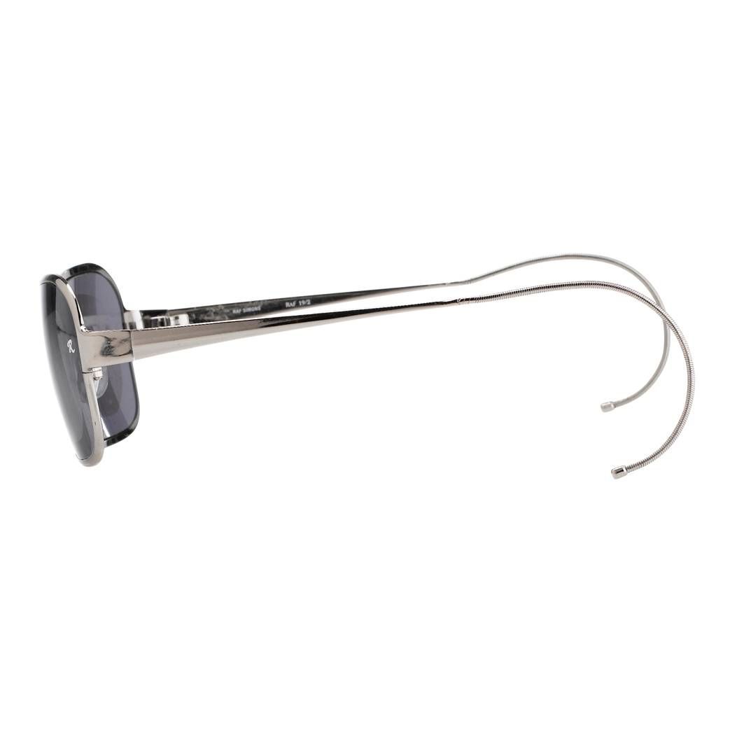 Raf Simons Sunglasses Size Extra Small Rectangular Silver and Grey-GR8 Sunglasses