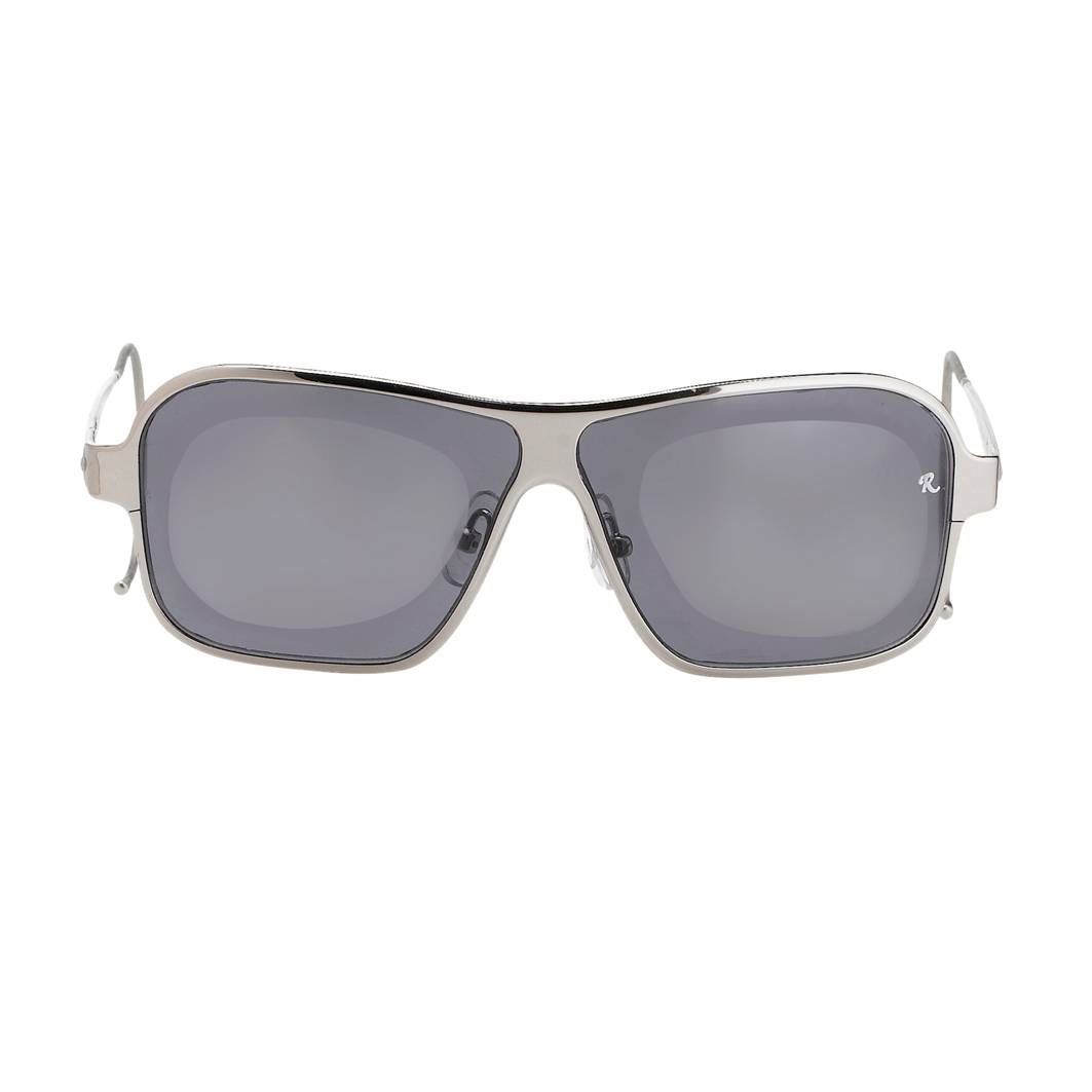 Raf Simons Sunglasses Size Extra Small Rectangular Silver and Grey-GR8 Sunglasses