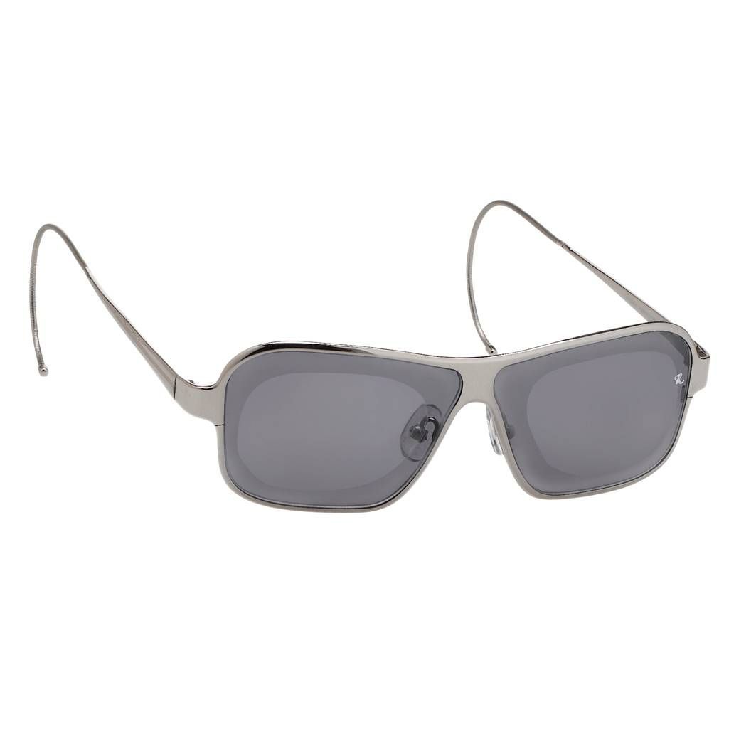 Raf Simons Sunglasses Size Extra Small Rectangular Silver and Grey-GR8 Sunglasses