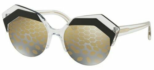 Bvlgari Serpenteyes Women's Sunglasses Geometric Cat Eye Crystal Patterned 0BV8203 569/T9-GR8 Sunglasses