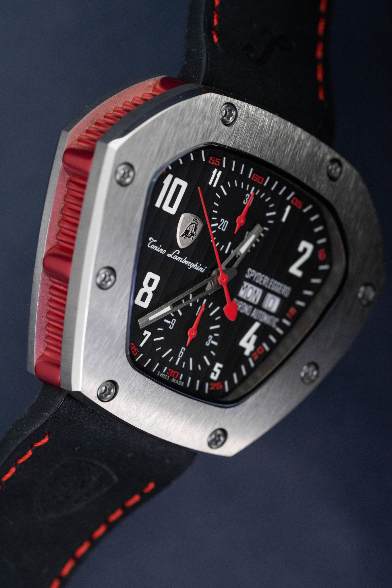 Tonino Lamborghini Spyderleggero Chronograph Watch Day Date Red TLF-T07-2-GR8 Sunglasses