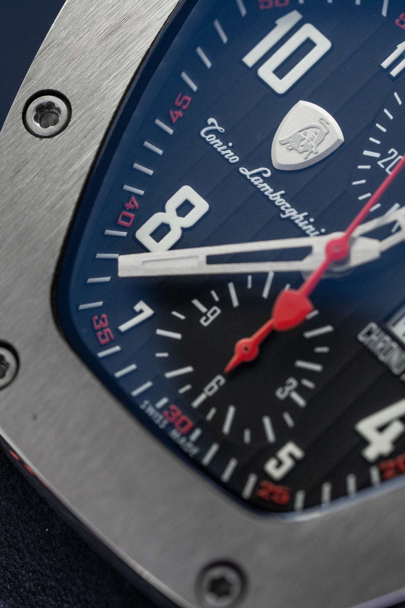 Tonino Lamborghini Spyderleggero Chronograph Watch Day Date Red TLF-T07-2-GR8 Sunglasses