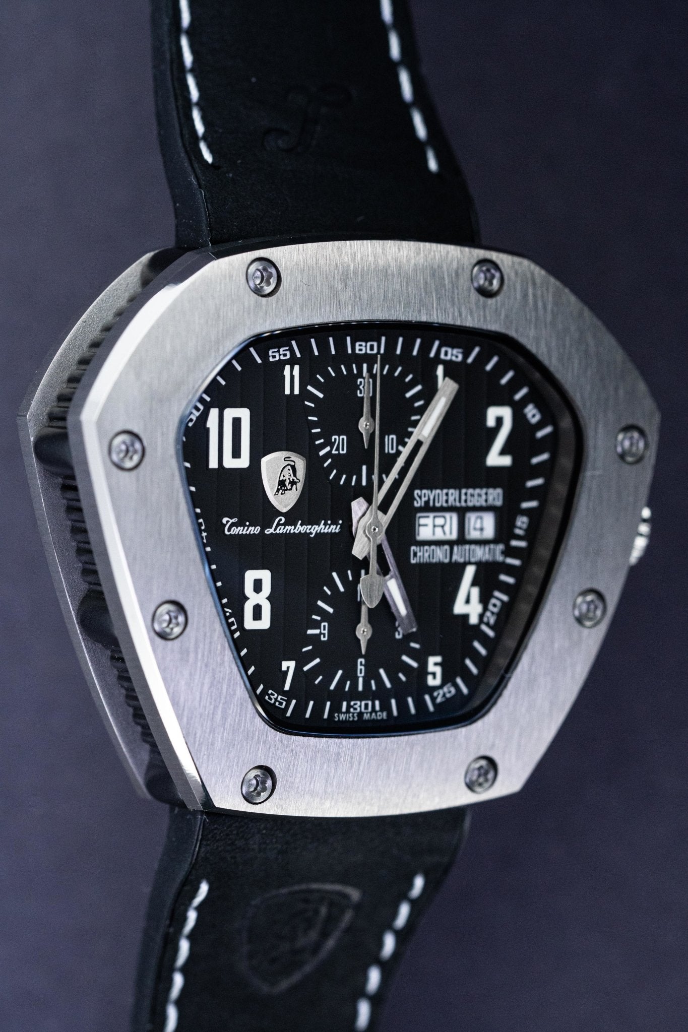 Tonino Lamborghini Spyderleggero Chronograph Watch Day Date Titanium TLF-T07-1-GR8 Sunglasses