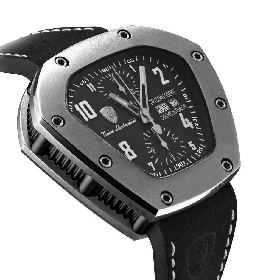 Tonino Lamborghini Spyderleggero Chronograph Watch Day Date Titanium TLF-T07-1-GR8 Sunglasses