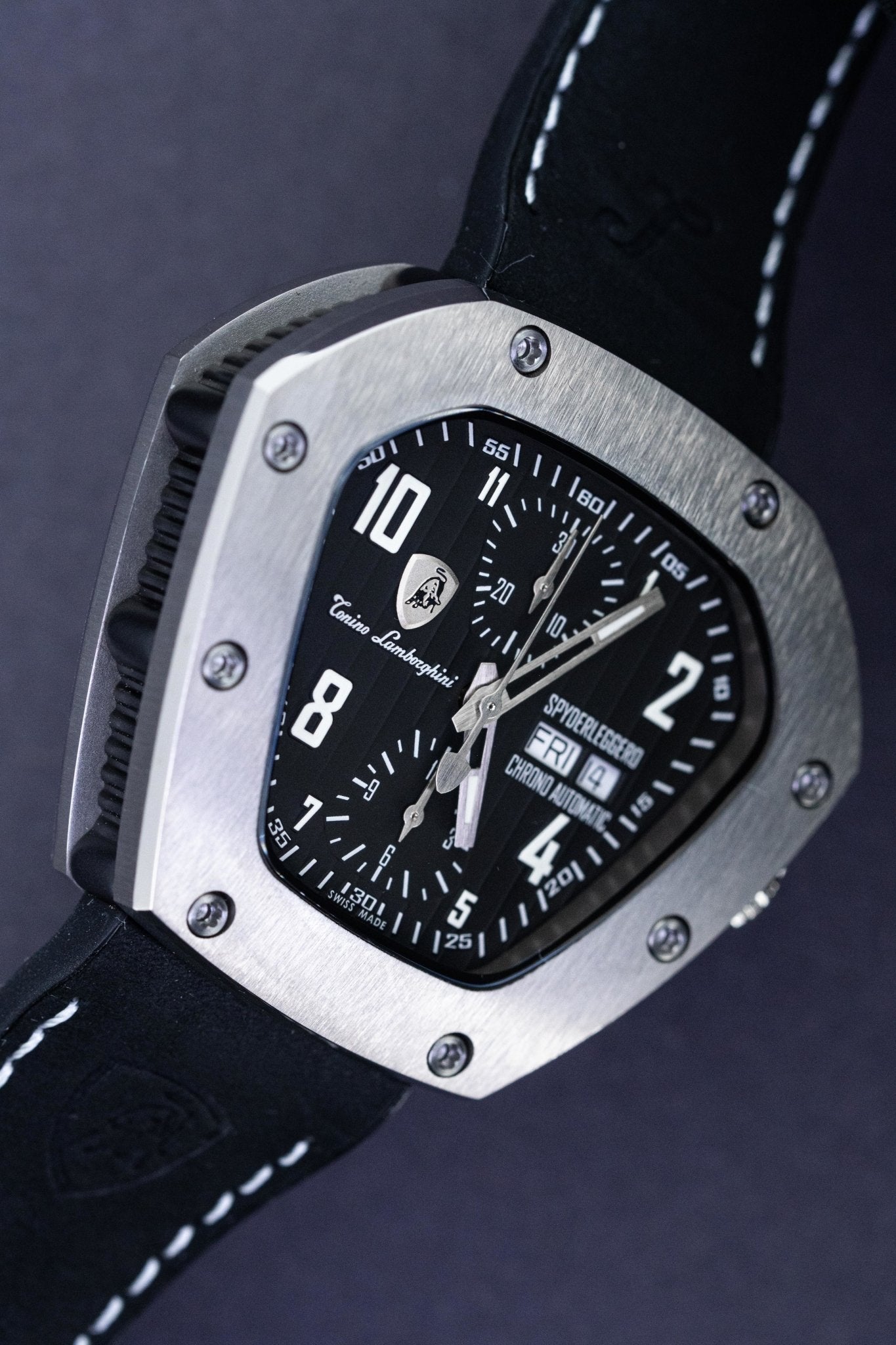 Tonino Lamborghini Spyderleggero Chronograph Watch Day Date Titanium TLF-T07-1-GR8 Sunglasses