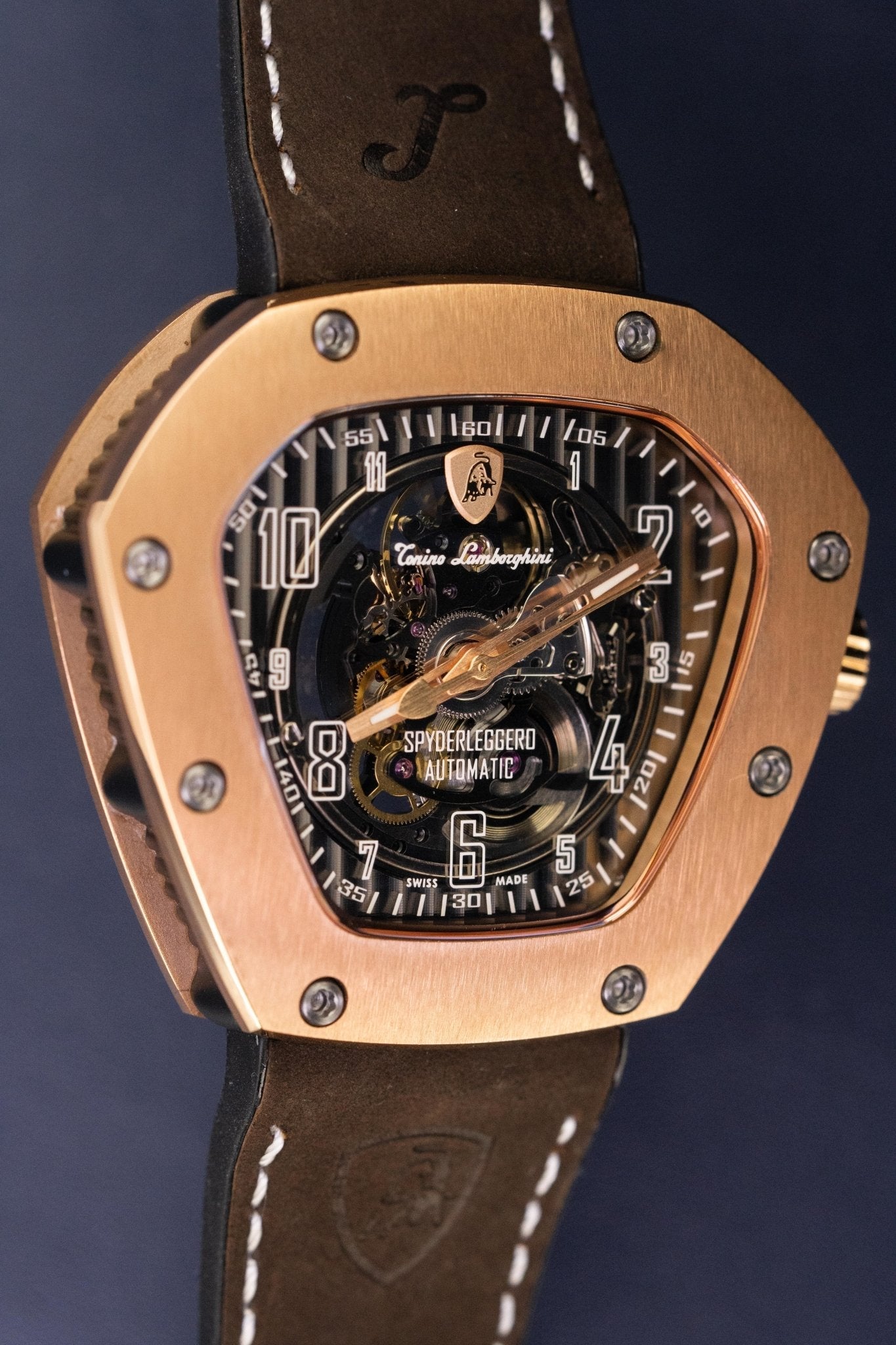 Tonino Lamborghini Spyderleggero Skeleton IP Rose Gold - Watches & Crystals