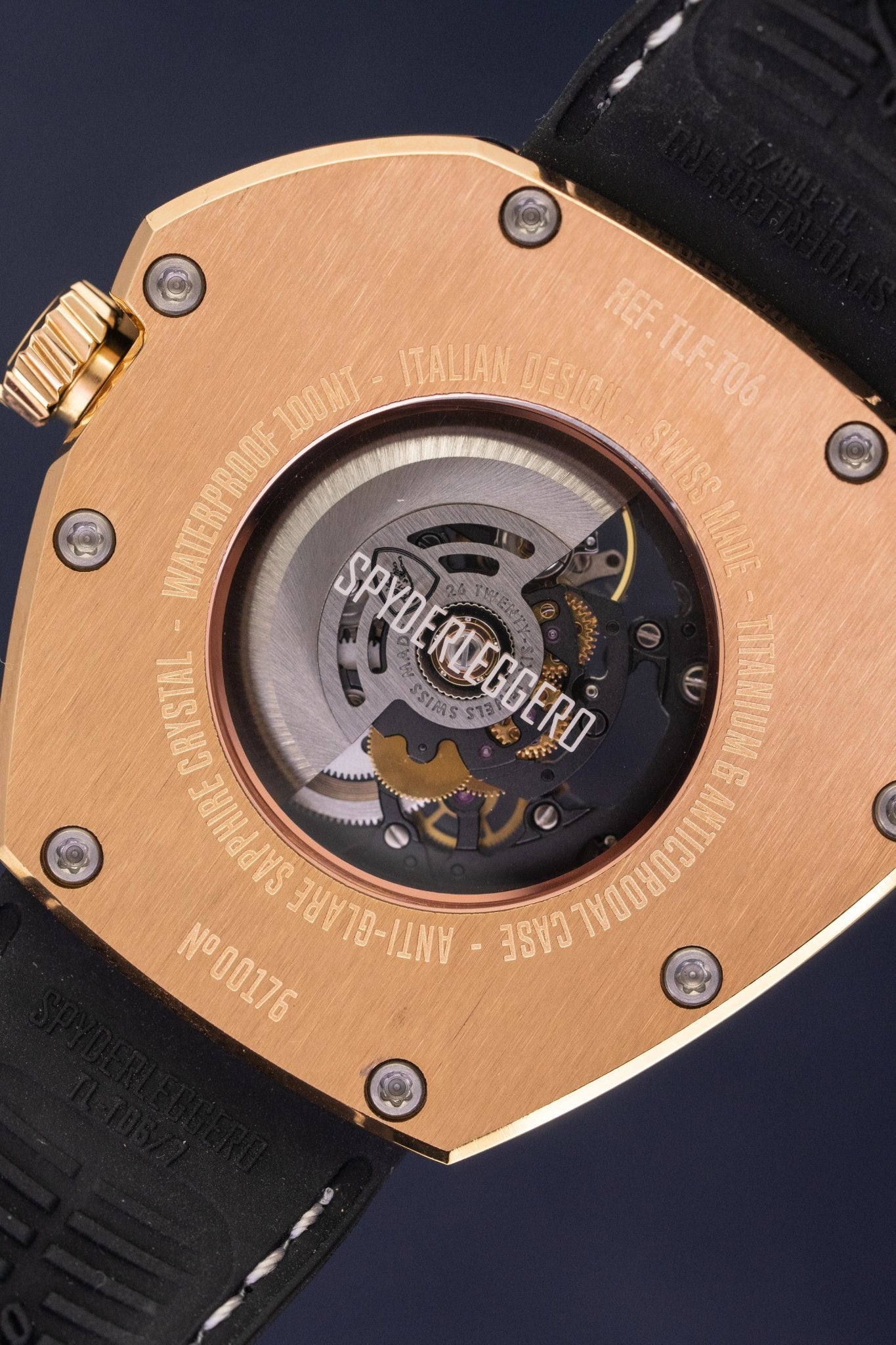 Tonino Lamborghini Spyderleggero Skeleton Watch TLF-T06-5 IP Rose Gold-GR8 Sunglasses