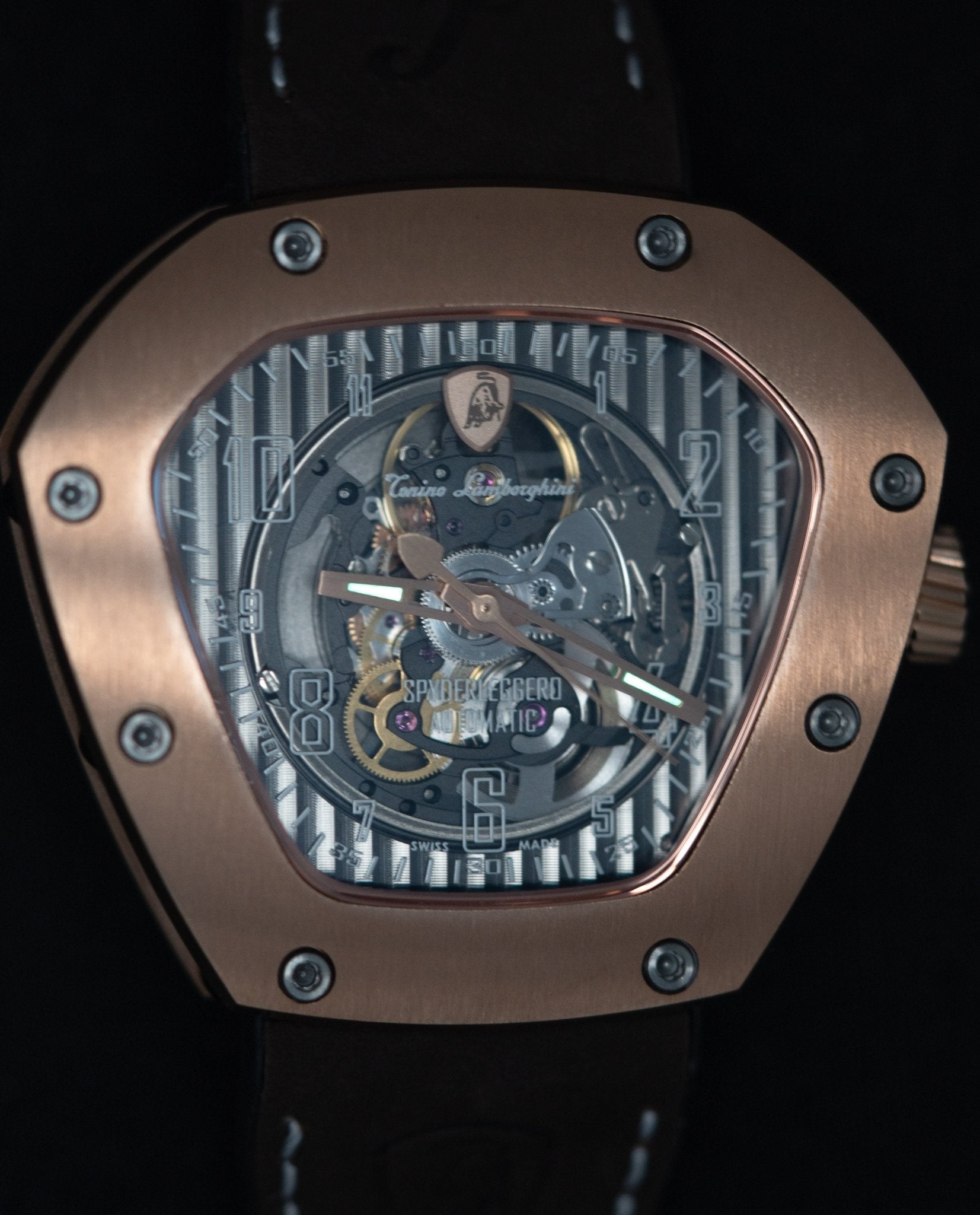 Tonino Lamborghini Spyderleggero Skeleton Watch TLF-T06-5 IP Rose Gold-GR8 Sunglasses