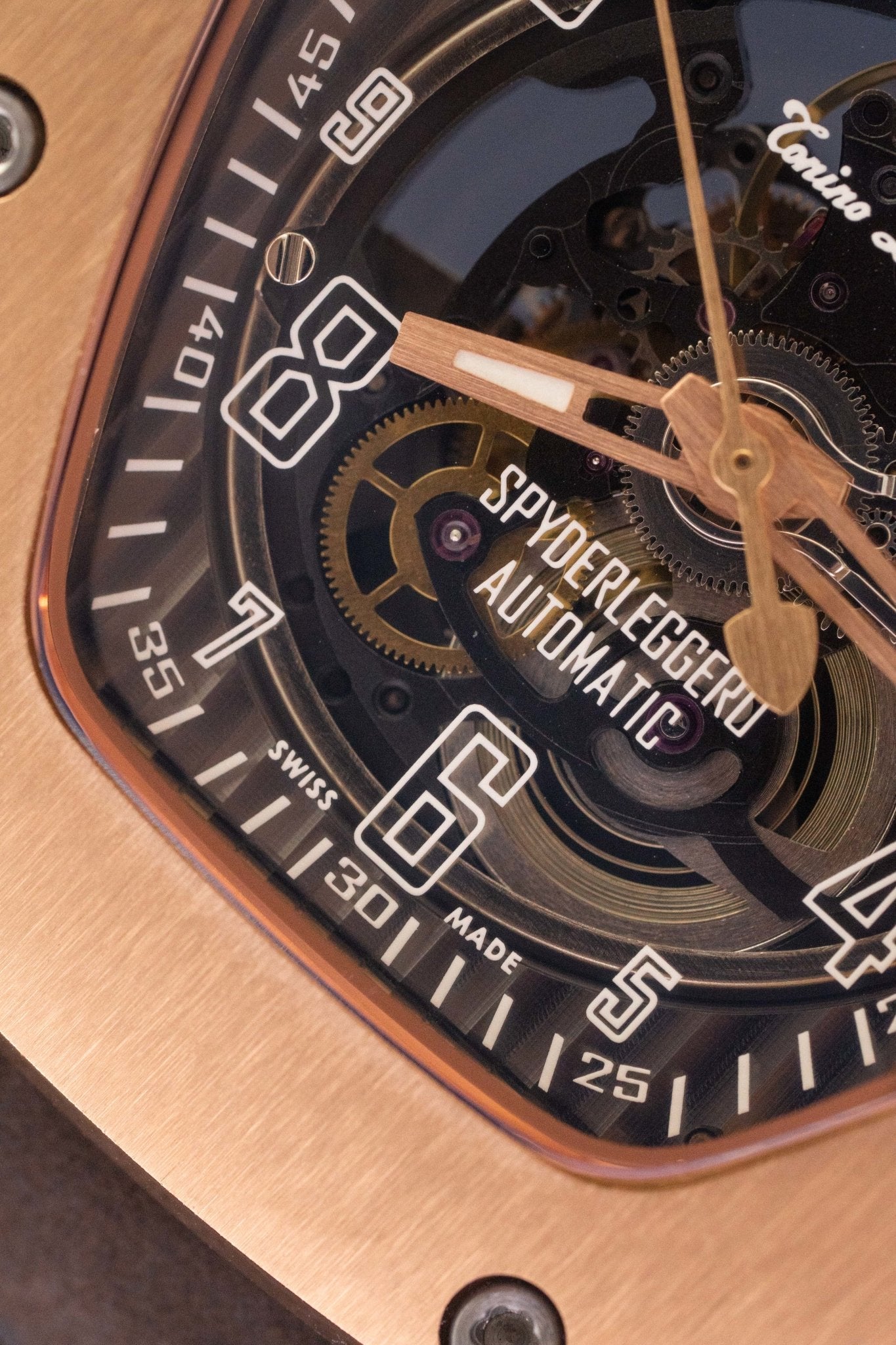 Tonino Lamborghini Spyderleggero Skeleton Watch TLF-T06-5 IP Rose Gold-GR8 Sunglasses