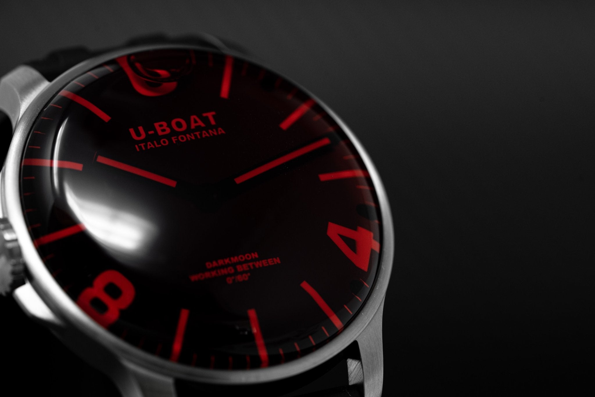 U-Boat Watch Watch Darkmoon 44 Red Steel 8465-GR8 Sunglasses