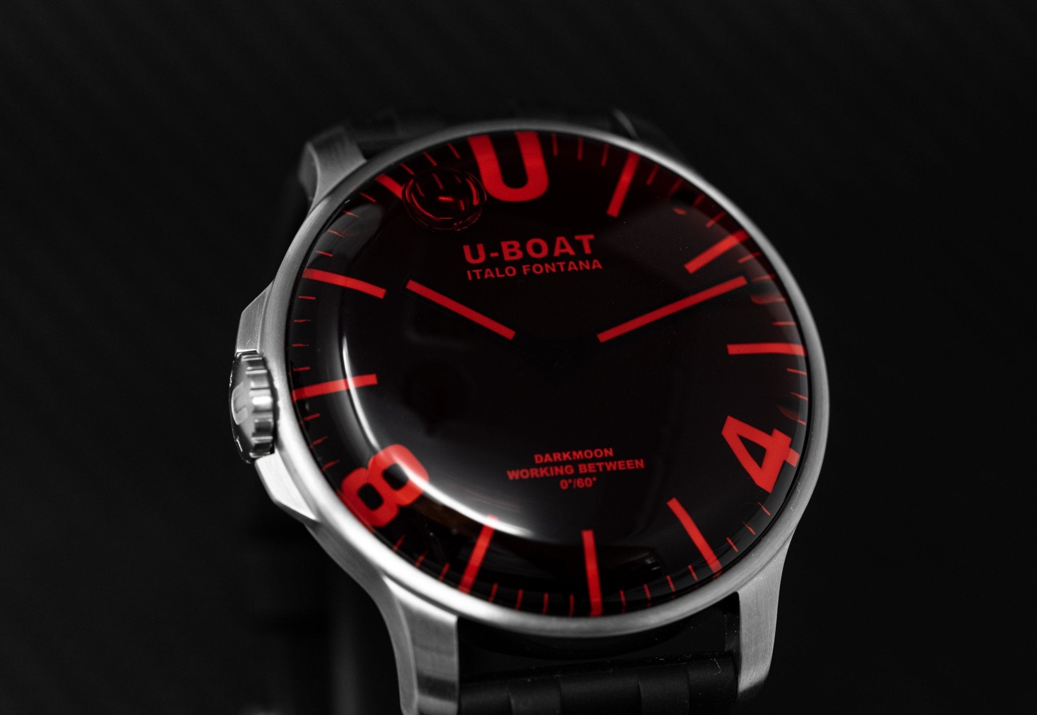 U-Boat Watch Watch Darkmoon 44 Red Steel 8465-GR8 Sunglasses