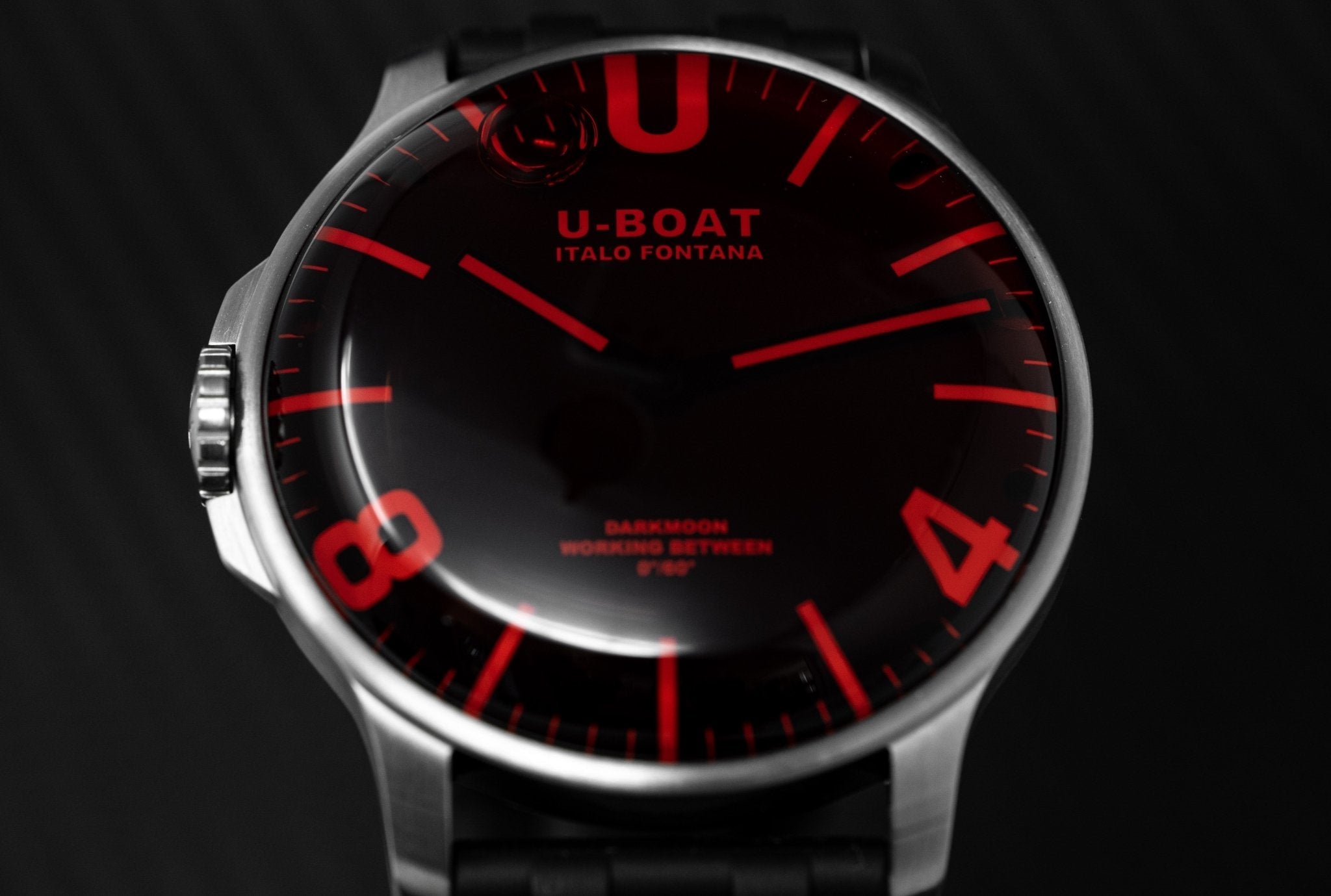 U-Boat Watch Watch Darkmoon 44 Red Steel 8465-GR8 Sunglasses