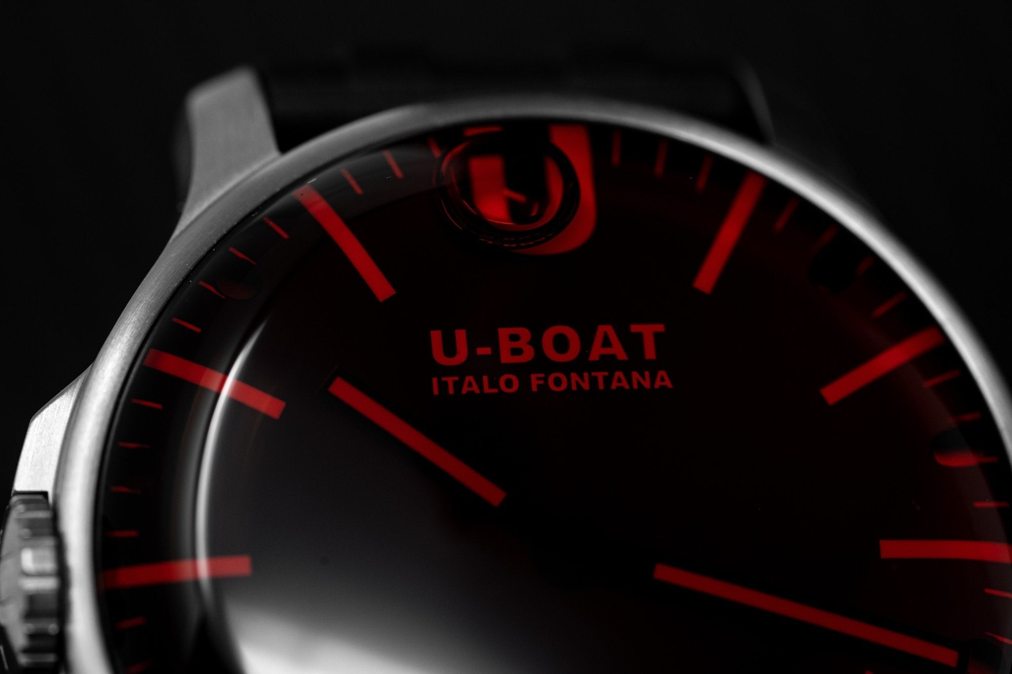 U-Boat Watch Watch Darkmoon 44 Red Steel 8465-GR8 Sunglasses