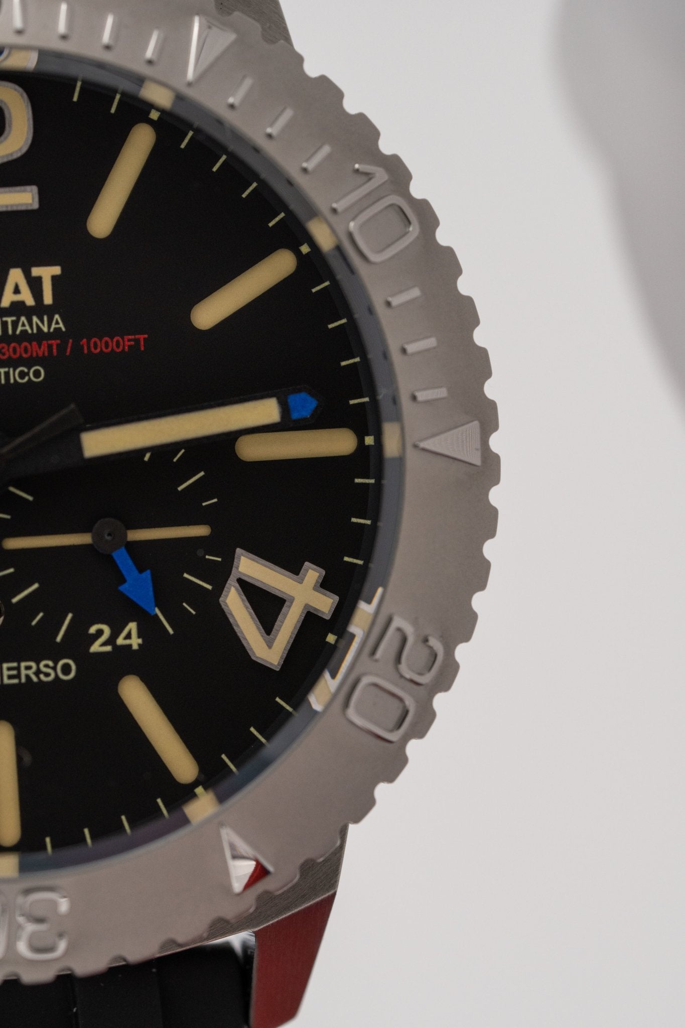 U-Boat Watch Sommerso Diver Black Silicone Strap 9007/A-GR8 Sunglasses