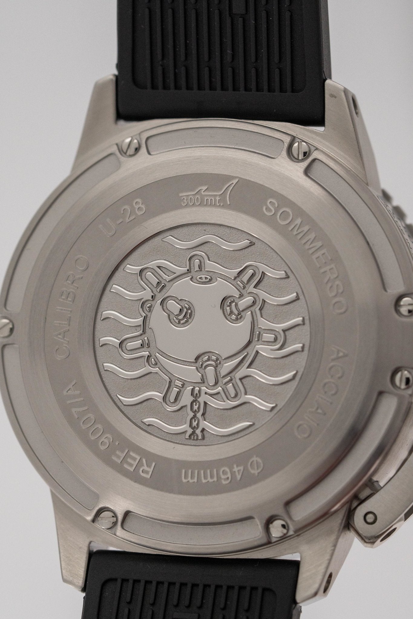 U-Boat Watch Sommerso Diver Black Silicone Strap 9007/A-GR8 Sunglasses