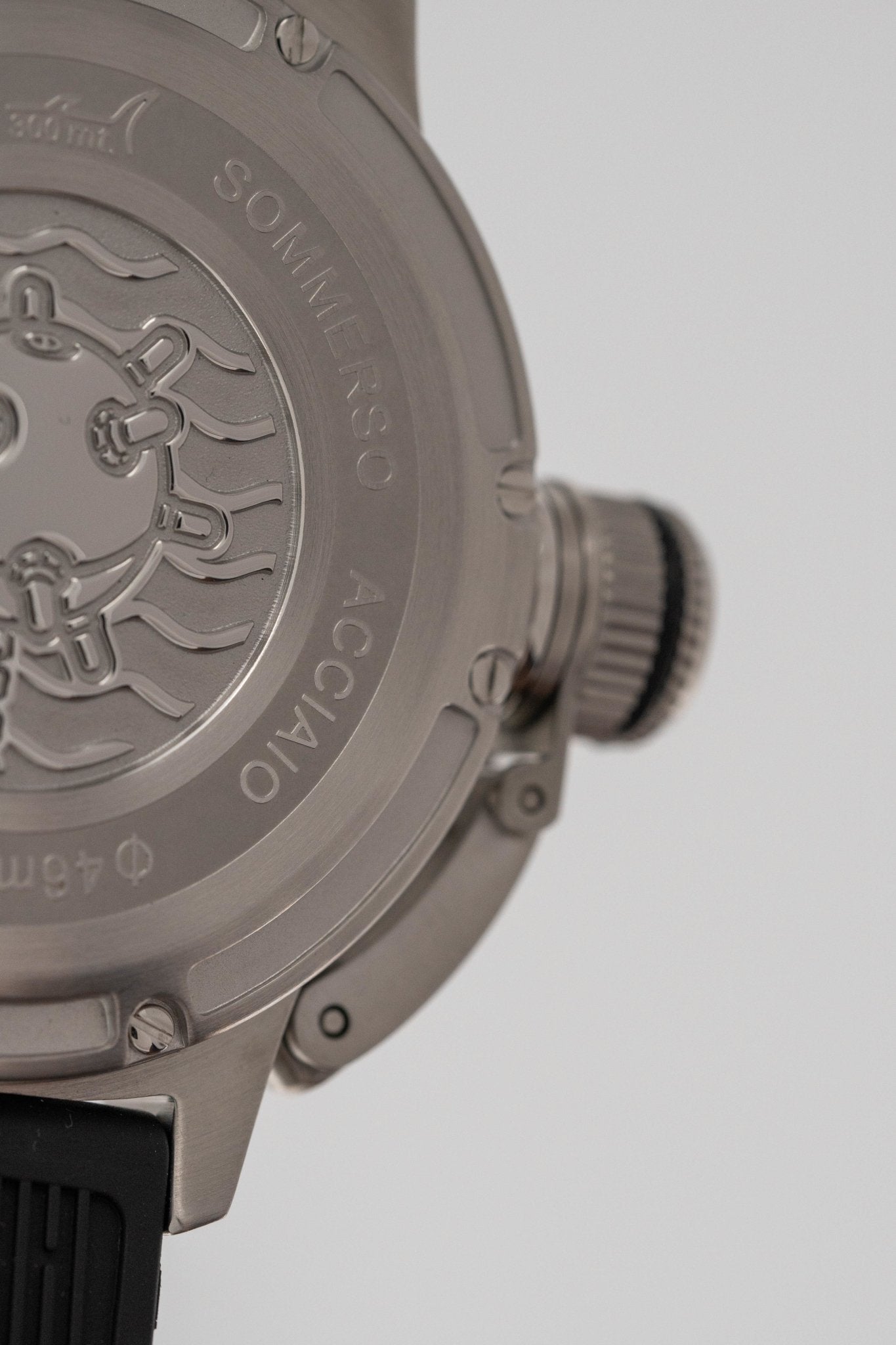 U-Boat Watch Sommerso Diver Black Silicone Strap 9007/A-GR8 Sunglasses