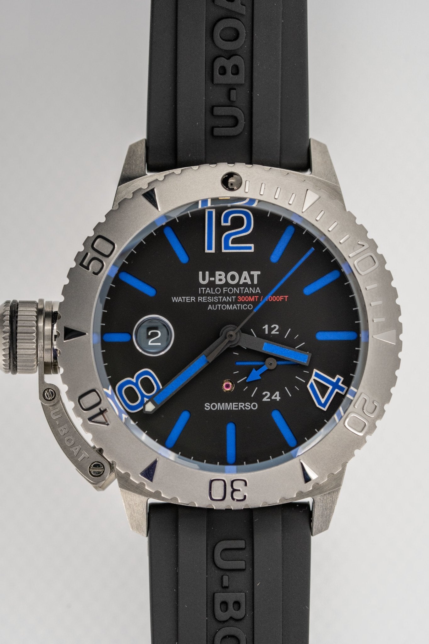 U-Boat Watch Automatic Watch Sommerso Diver Blue 9014-GR8 Sunglasses