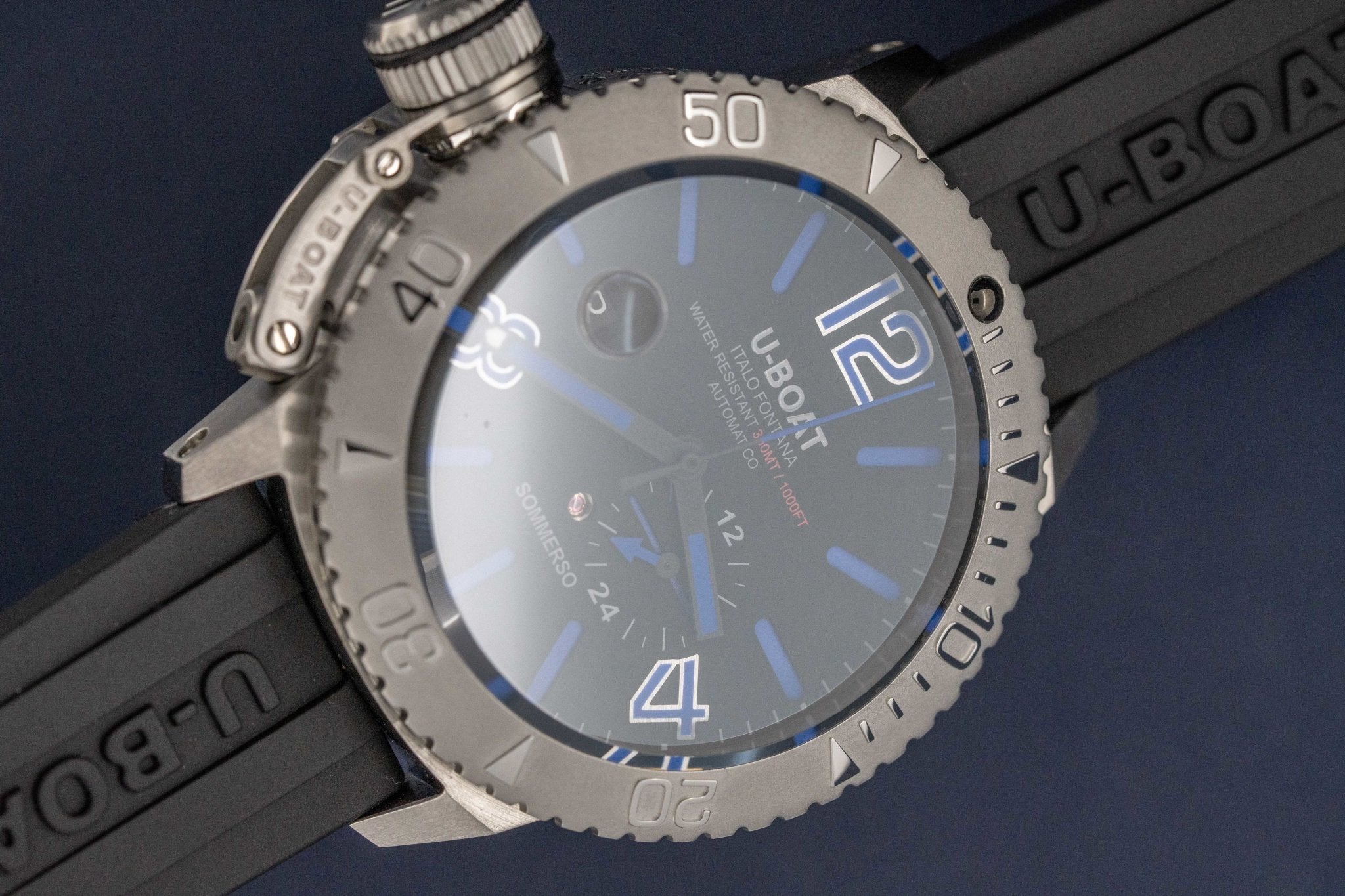 U-Boat Watch Automatic Watch Sommerso Diver Blue 9014-GR8 Sunglasses