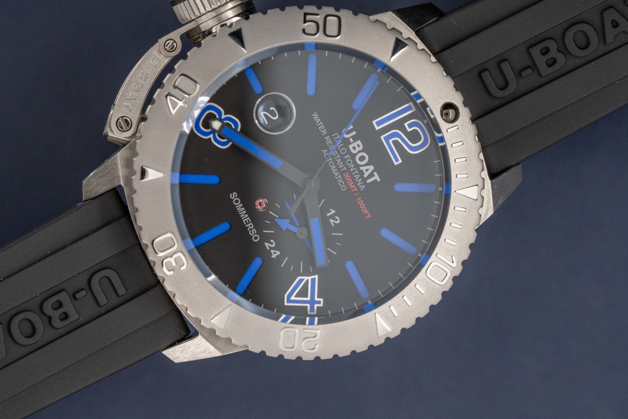 U-Boat Watch Automatic Watch Sommerso Diver Blue 9014-GR8 Sunglasses