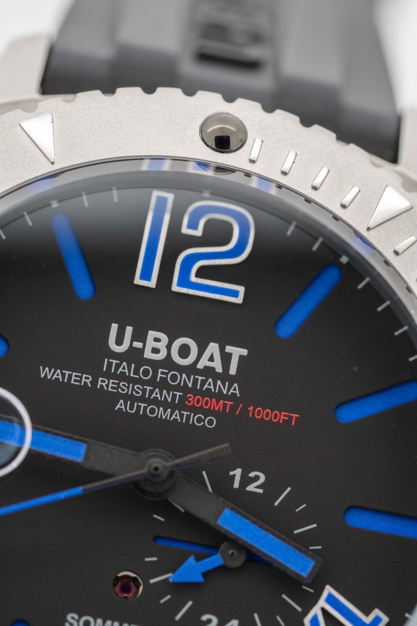 U-Boat Sommerso Diver Blue Silicone Strap - Watches & Crystals