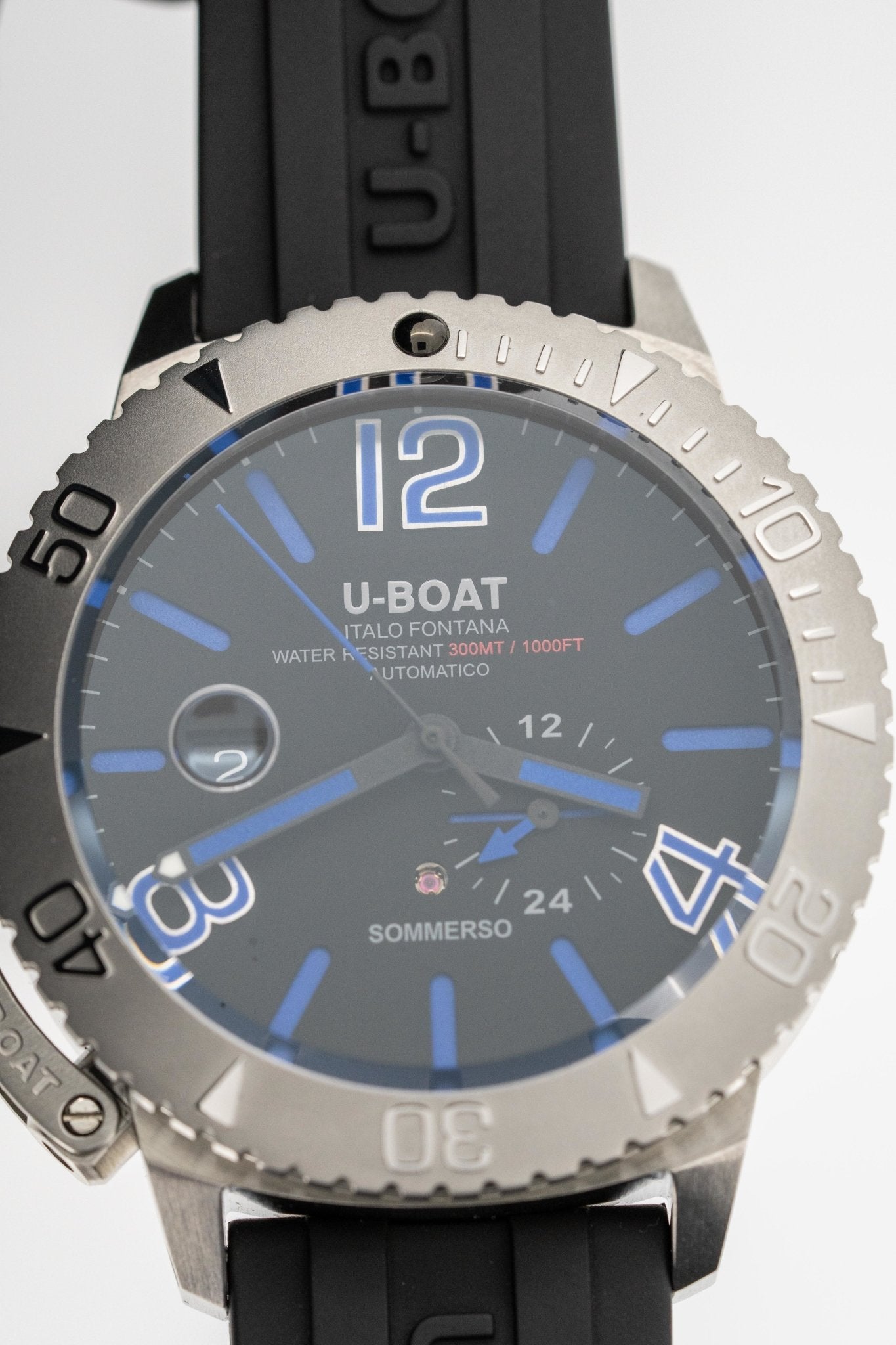 U-Boat Watch Automatic Watch Sommerso Diver Blue 9014-GR8 Sunglasses